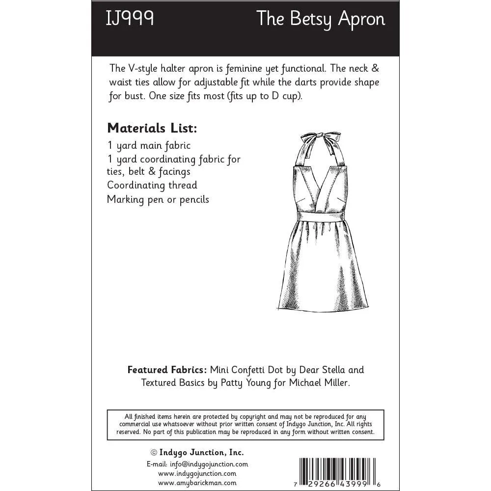 The Betsy Apron Pattern