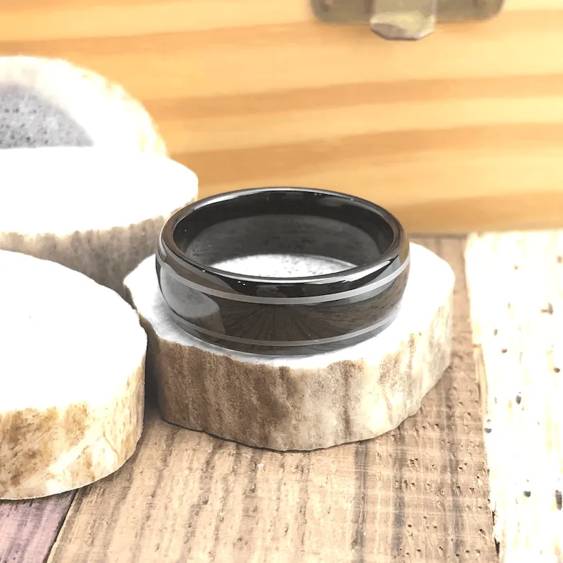 The Black Rhino | Dark Tungsten Ring