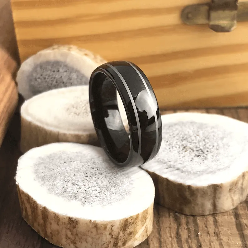 The Black Rhino | Dark Tungsten Ring