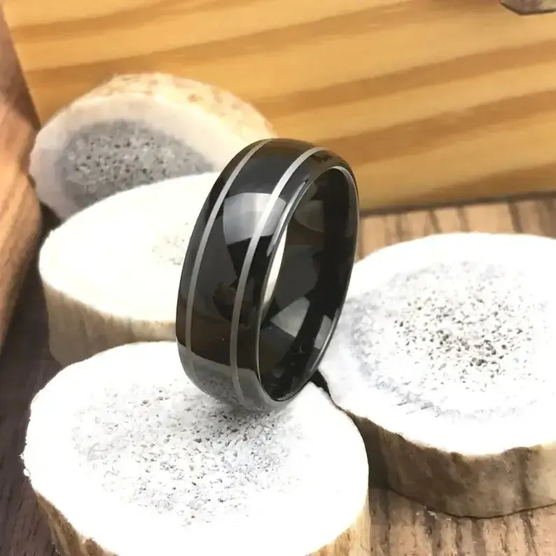 The Black Rhino | Dark Tungsten Ring