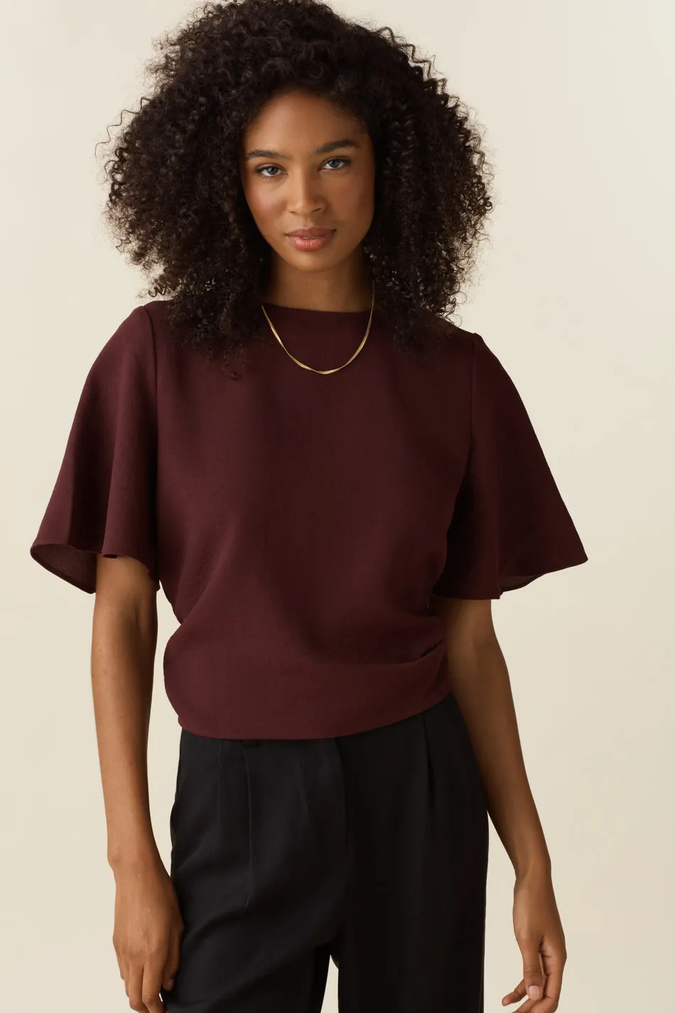 The Flutter Sleeve Wrap Top - Limited Edition