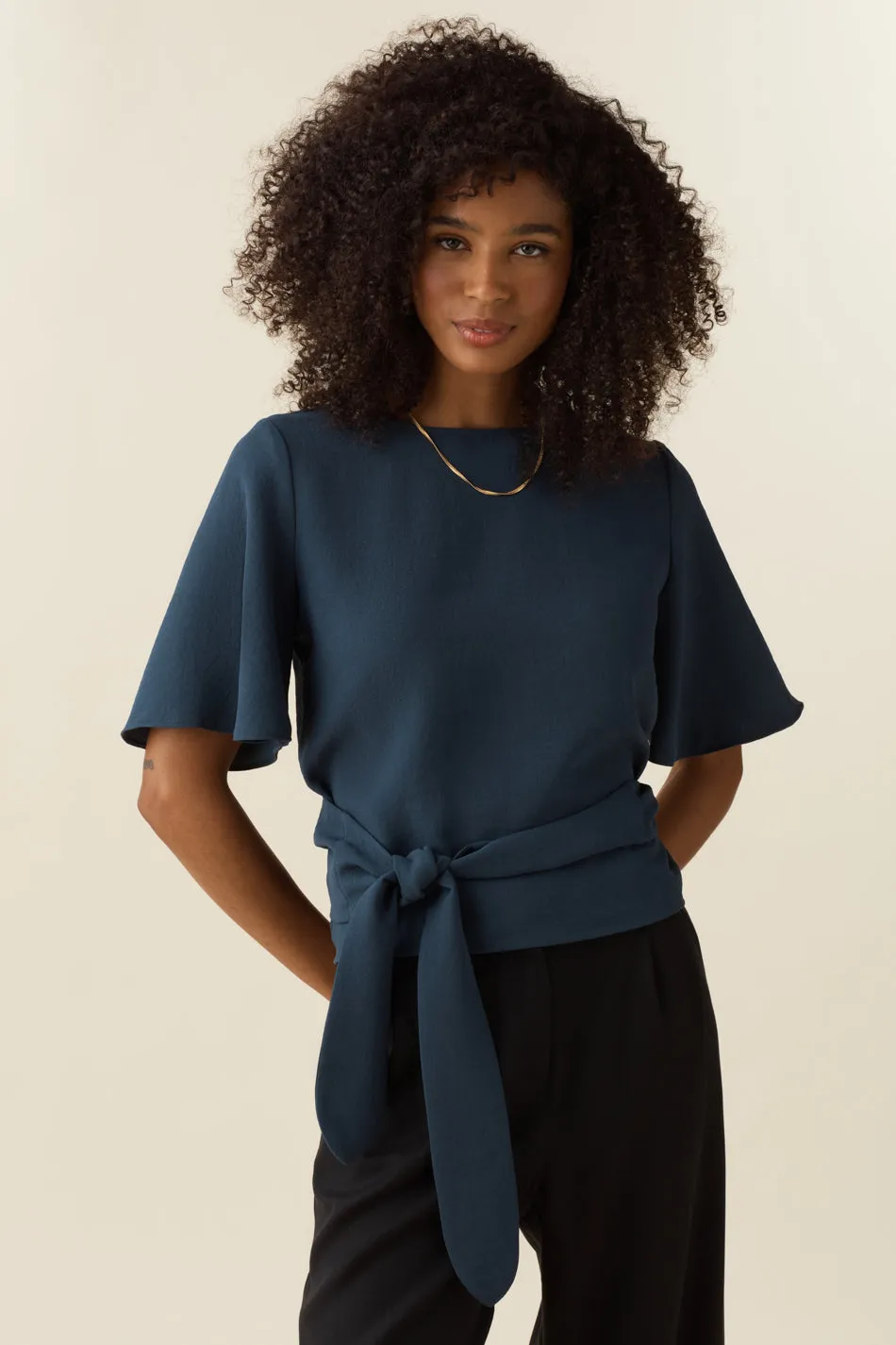 The Flutter Sleeve Wrap Top - Limited Edition