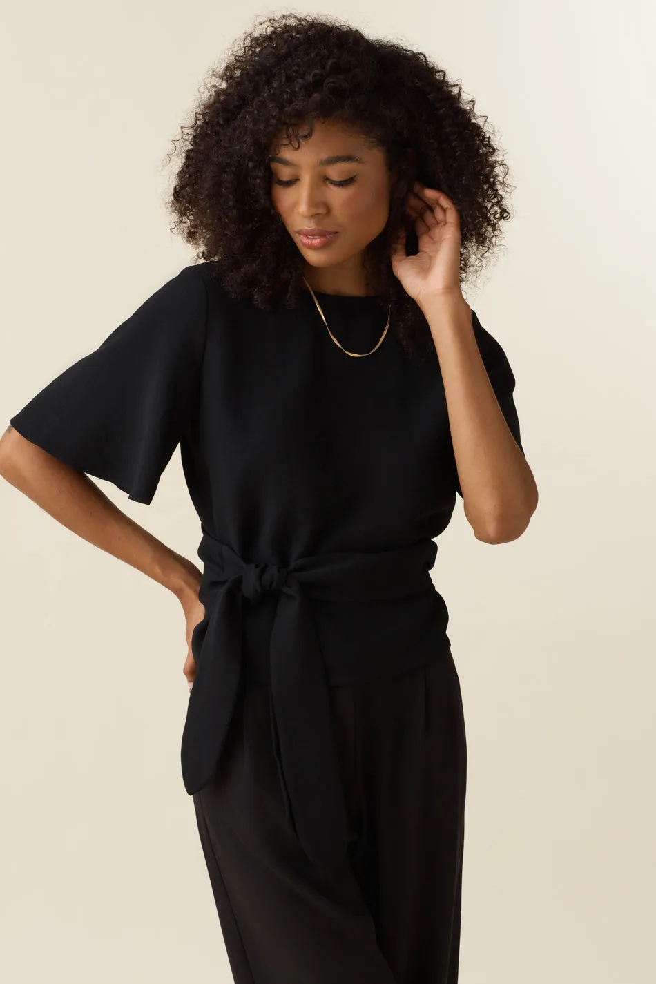 The Flutter Sleeve Wrap Top - Limited Edition