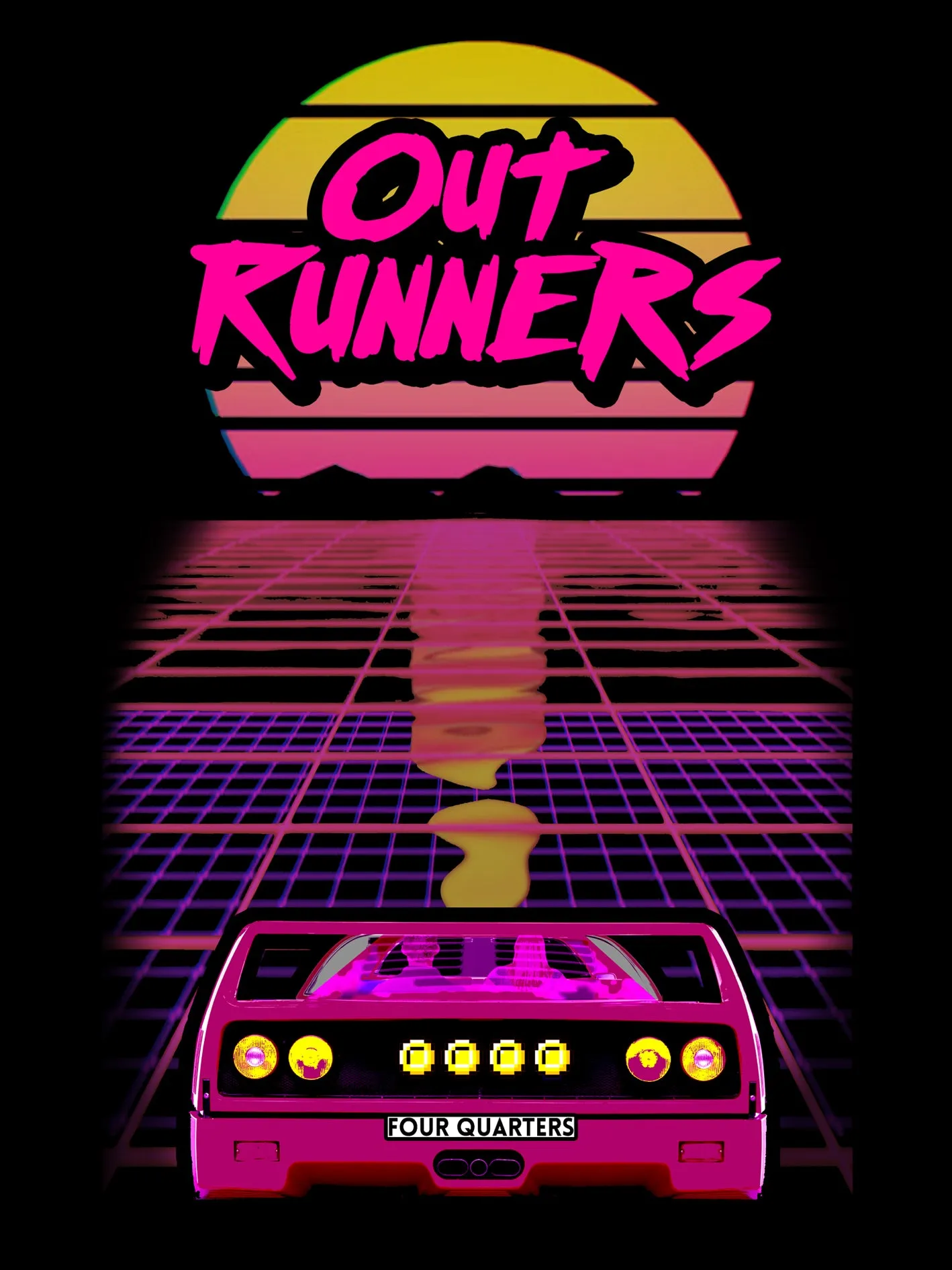 The Four Quarters Outrunners Flyer Official Women's T-shirt (Black)