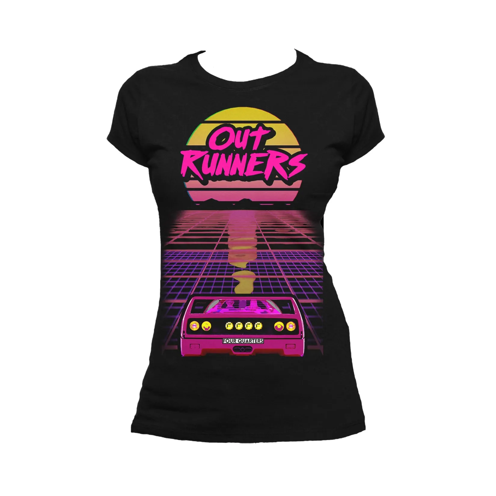 The Four Quarters Outrunners Flyer Official Women's T-shirt (Black)