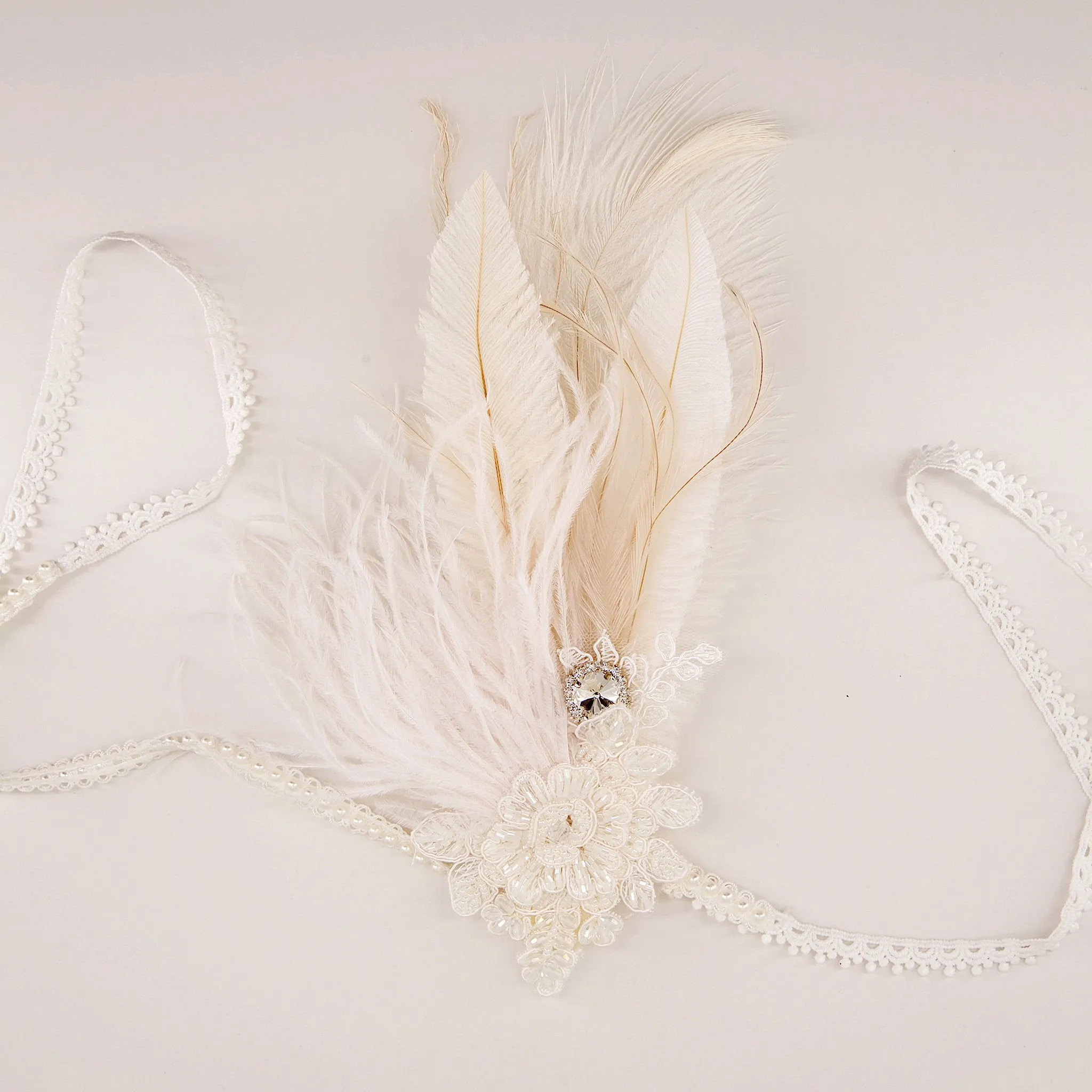 The Joetta Feather Designer Hair Garland