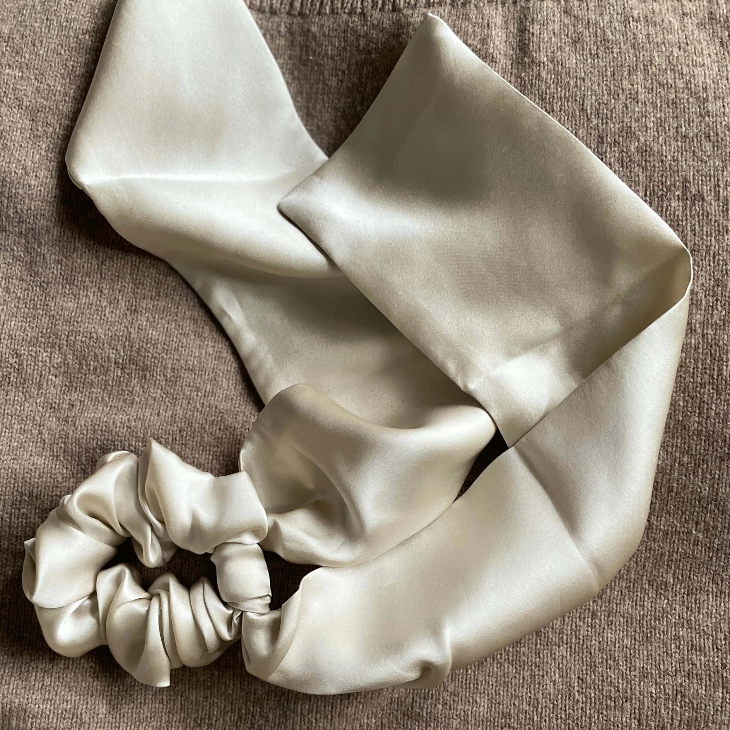 The Multi-way Silk Scarf Bow Hair Scrunchie