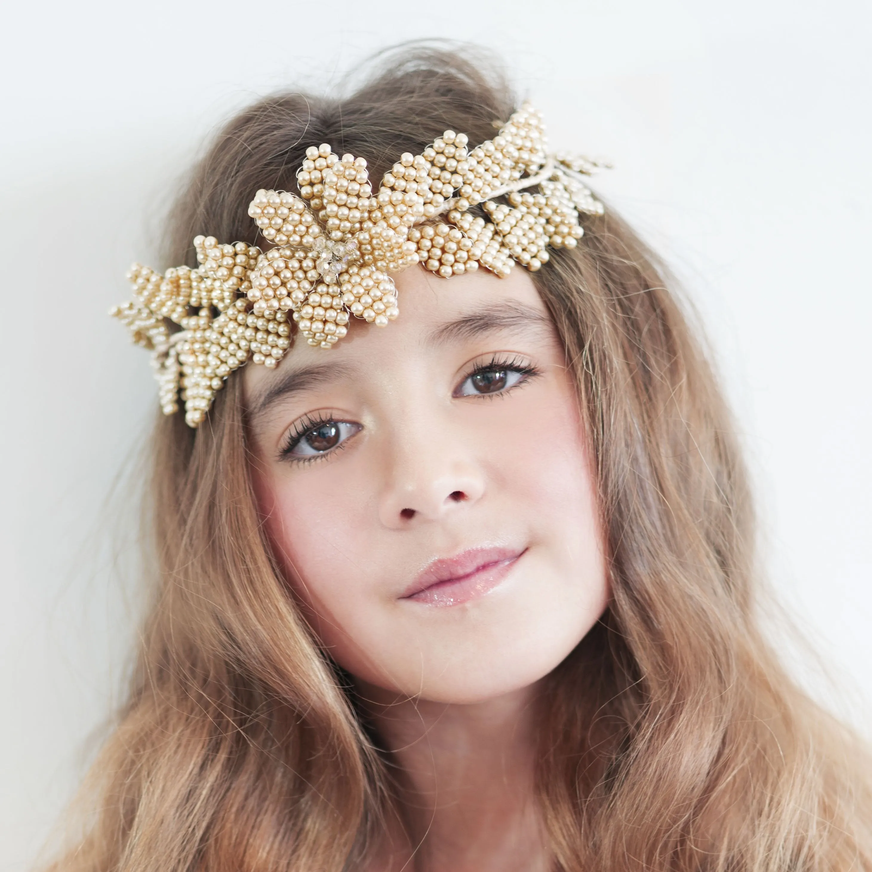 The Snowflake Pearl Designer Hair Garland