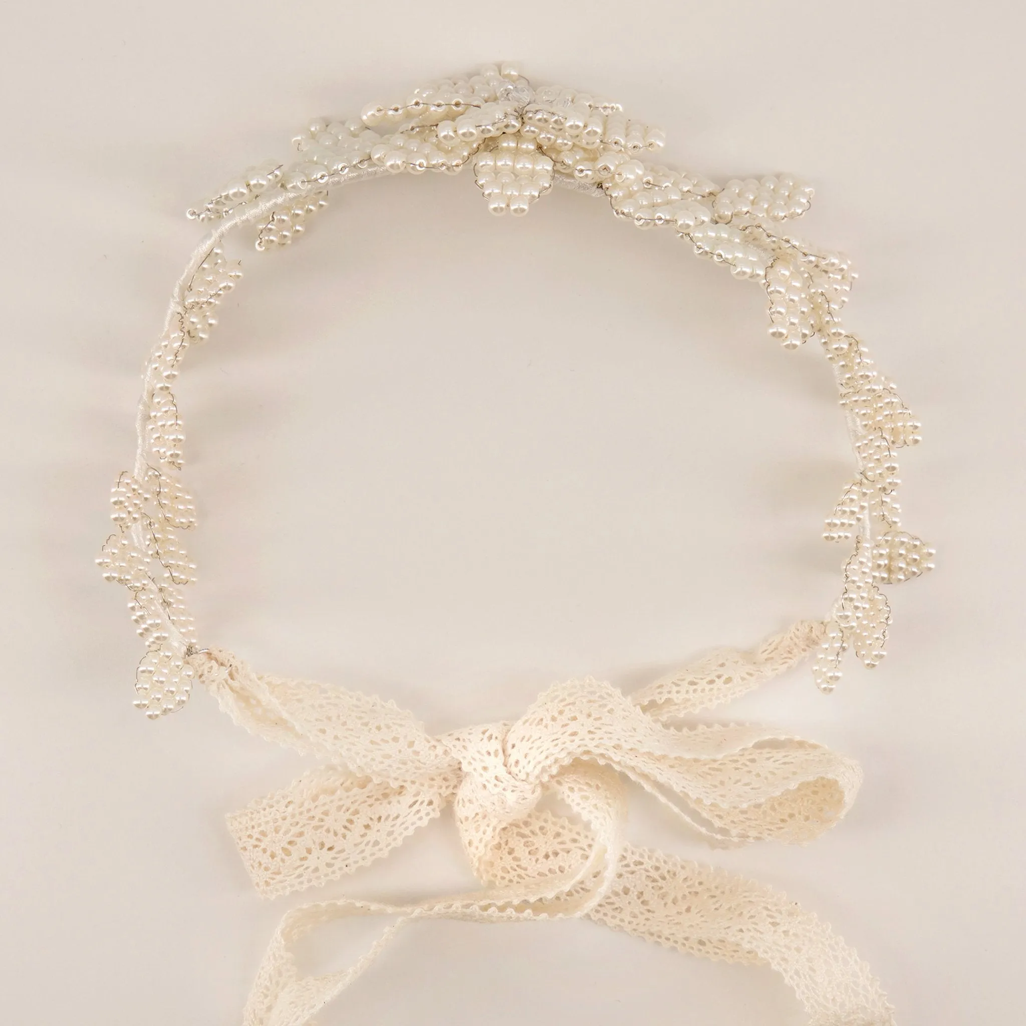 The Snowflake Pearl Designer Hair Garland