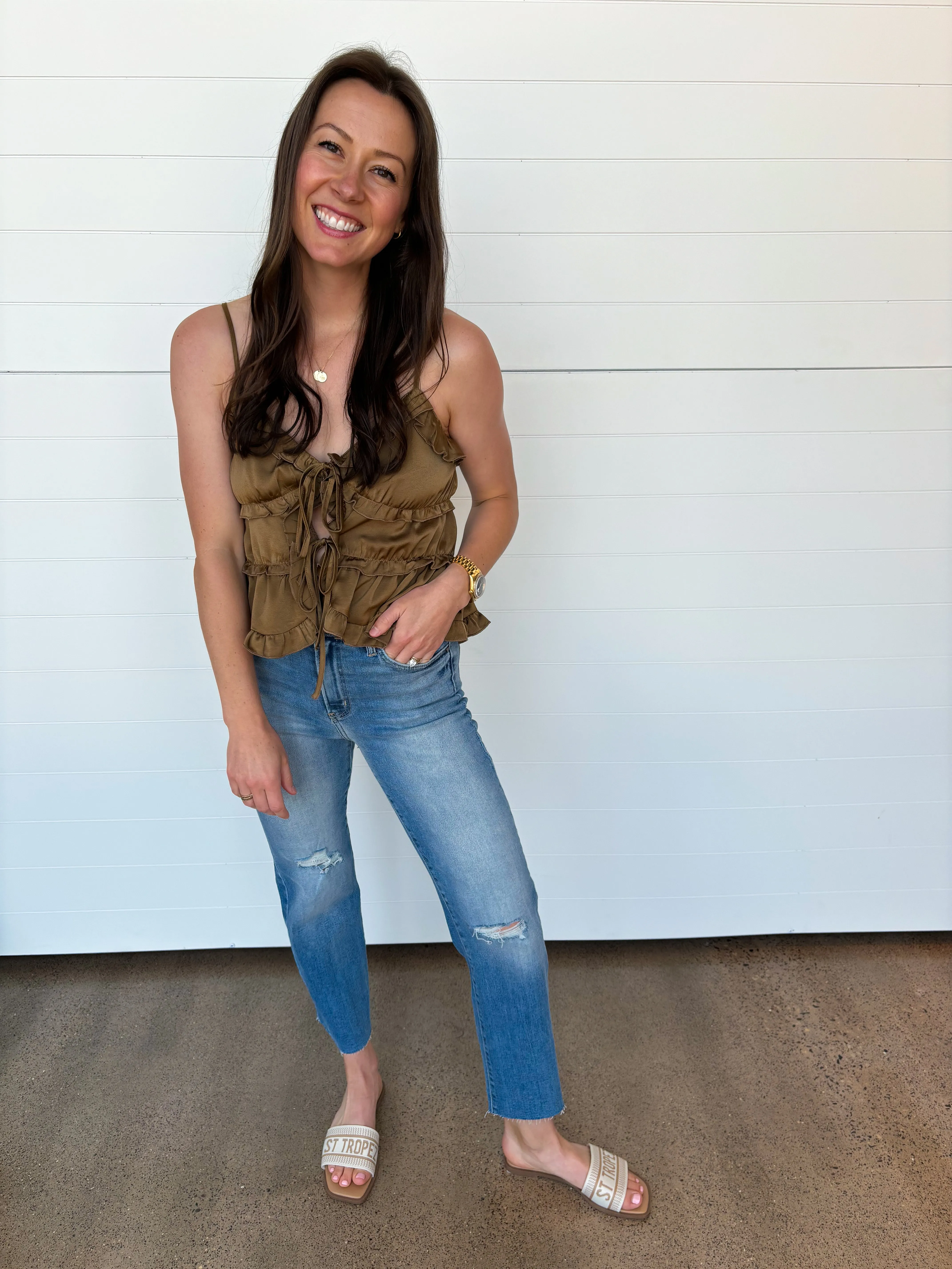 The Victoria Ruffle Cami Tank