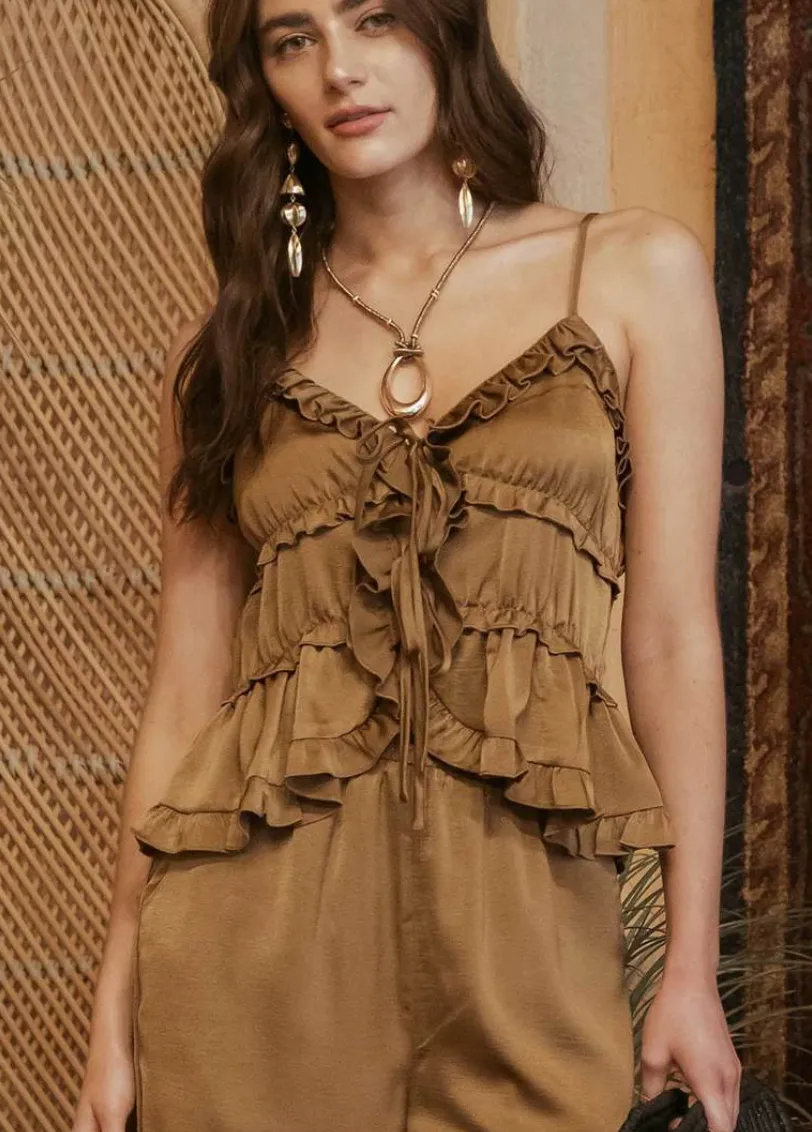 The Victoria Ruffle Cami Tank