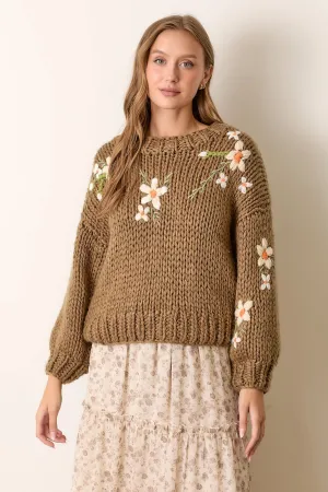 The Wren Embroidered Floral Sweater