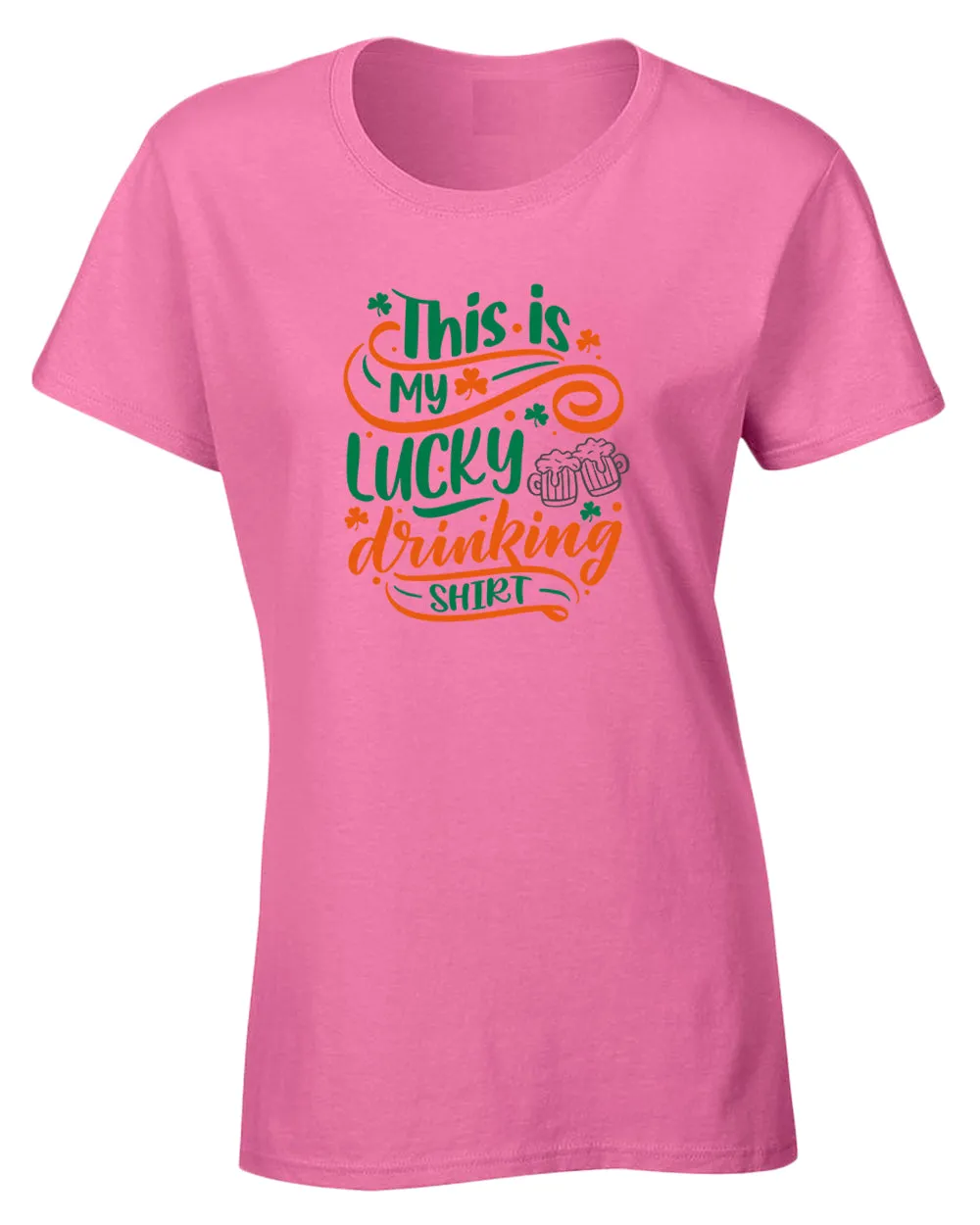 This is my lucky drinking t-shirt women st patrick's day t-shirt