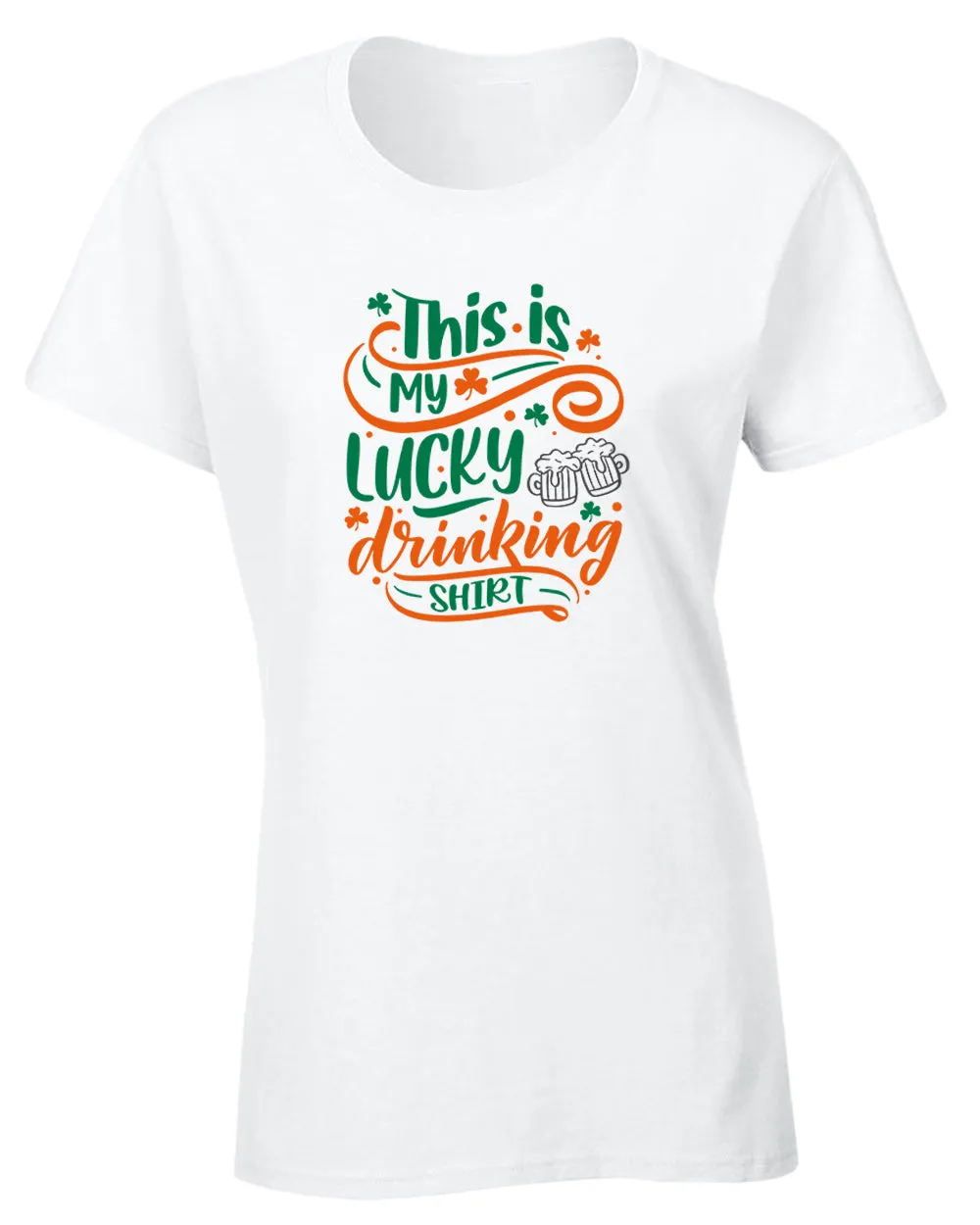 This is my lucky drinking t-shirt women st patrick's day t-shirt