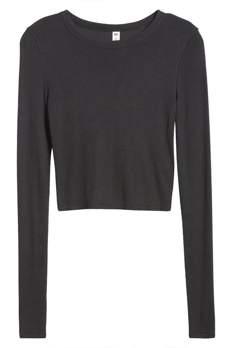TR3357 Slim Fit Crop Shirt Top