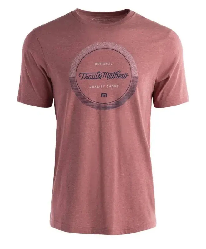 TRAVIS MATHEW MENS BLISS INDEX T-SHIRT - HEATHER RUBY WINE