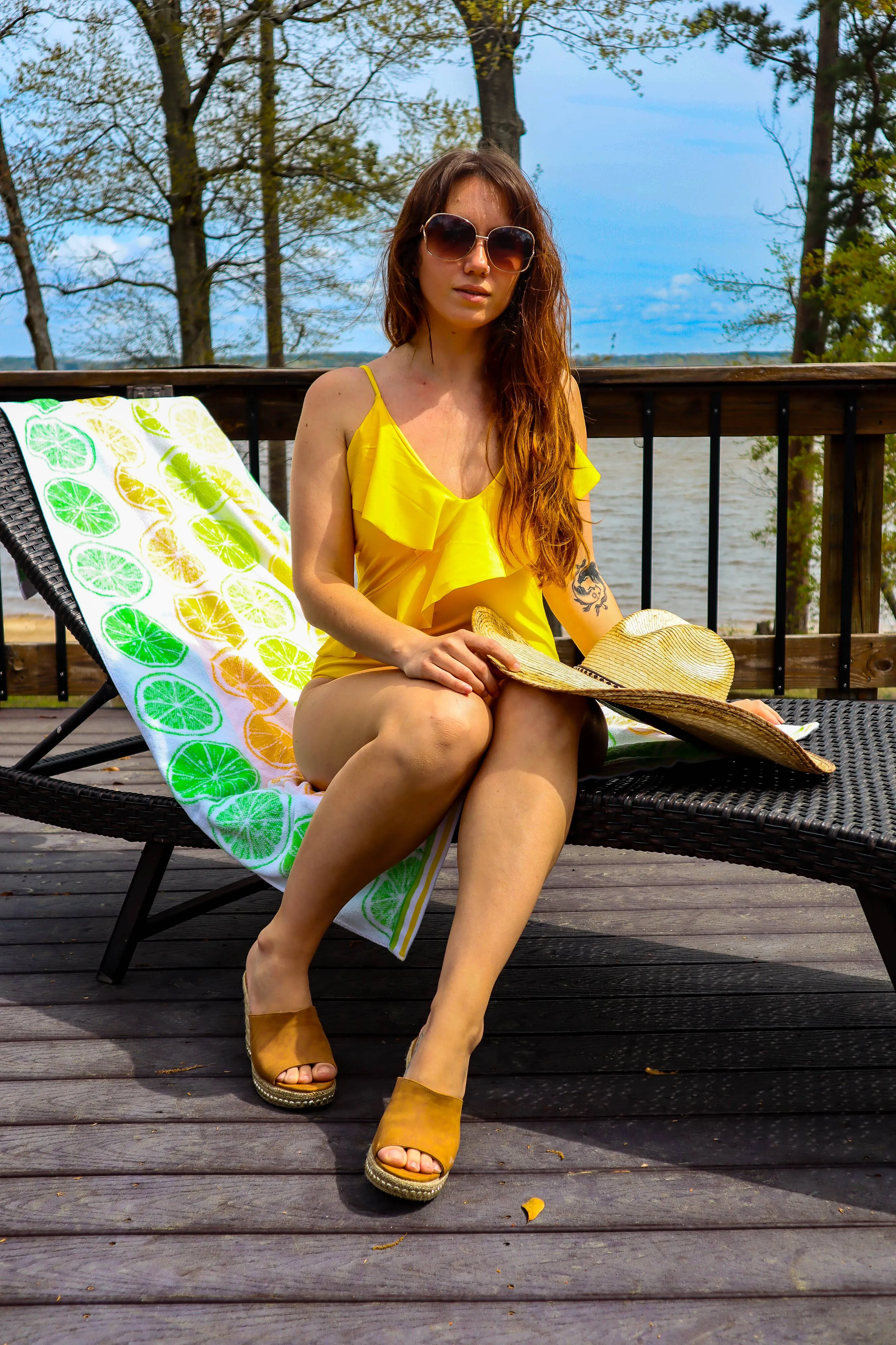 Travis Surplice Flounce Swimsuit