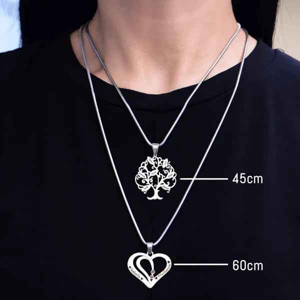 Tree of My Life Necklace with Birthstones