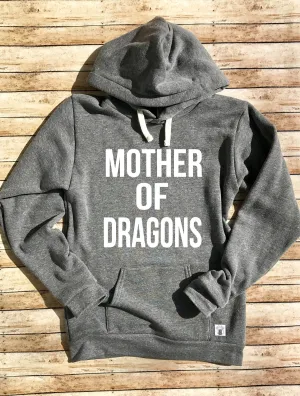 Triblend Fleece Pullover Hoodie Mother Of Dragons - Funny Mom