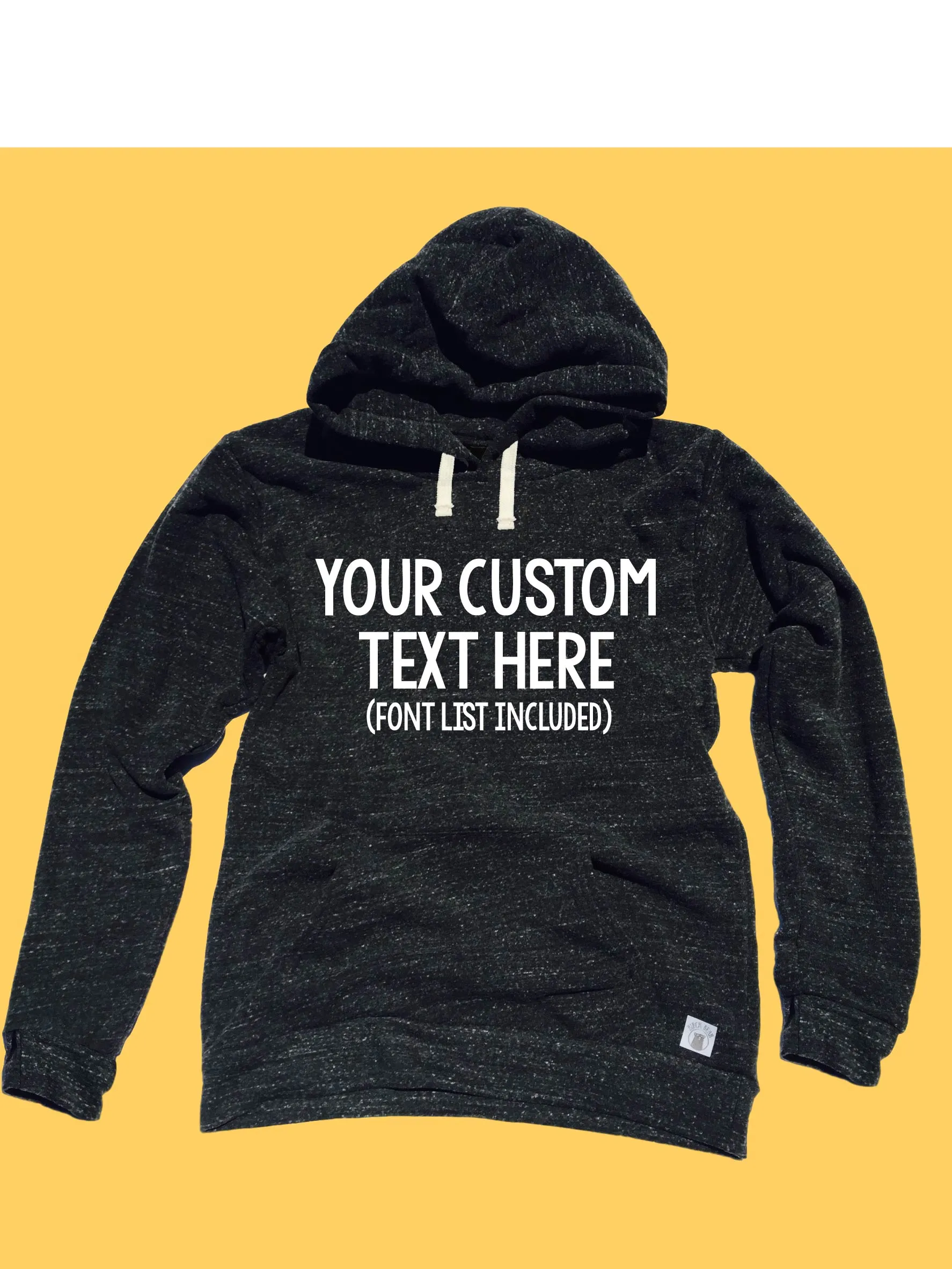 Triblend Unisex Fleece Pullover Hoodie Custom Hoodie Personalized Hoodie - Logo Hoodie - Custom Text Shirt