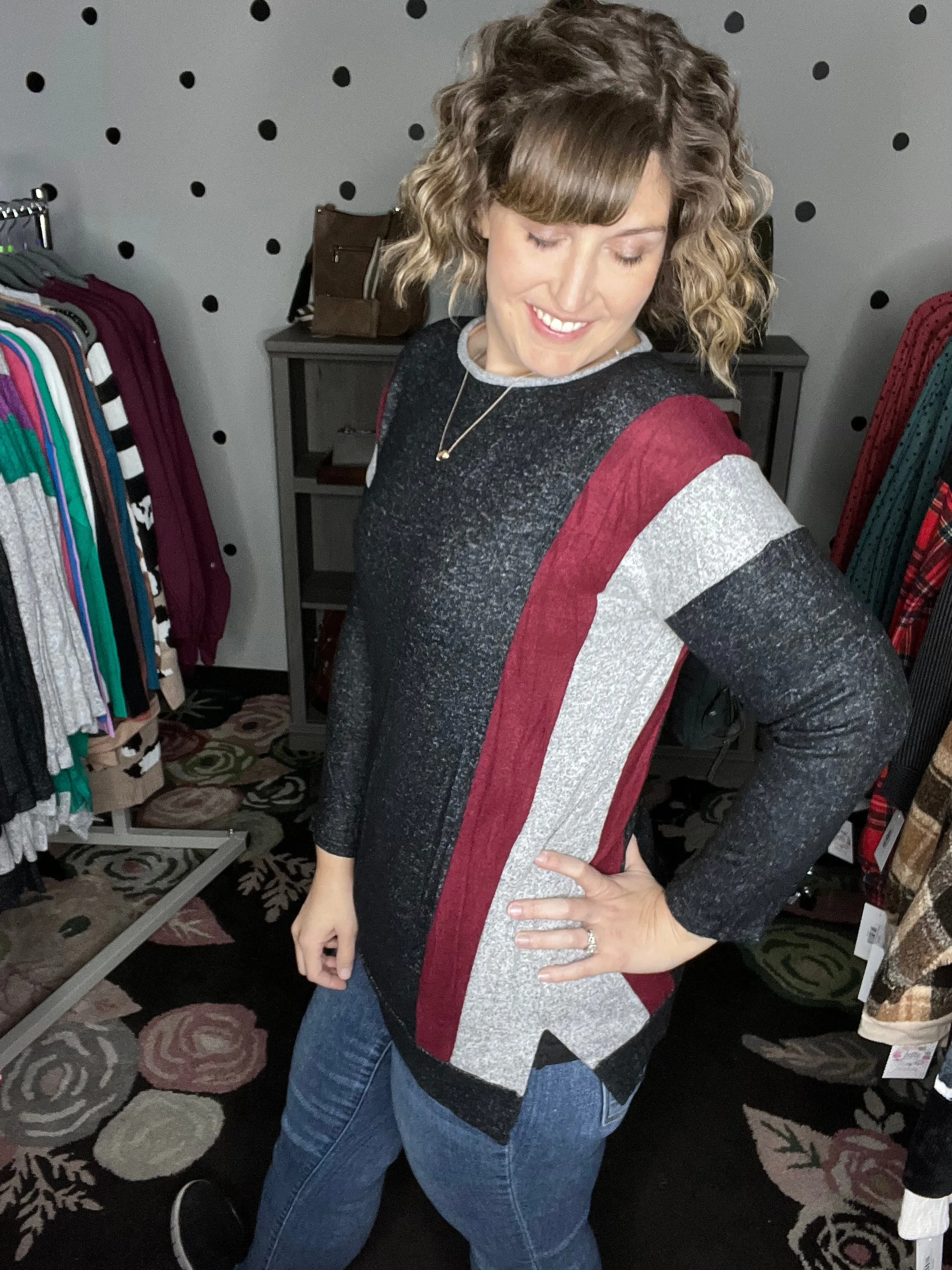 Ultra Soft Color Block Pullover - 2 colors
