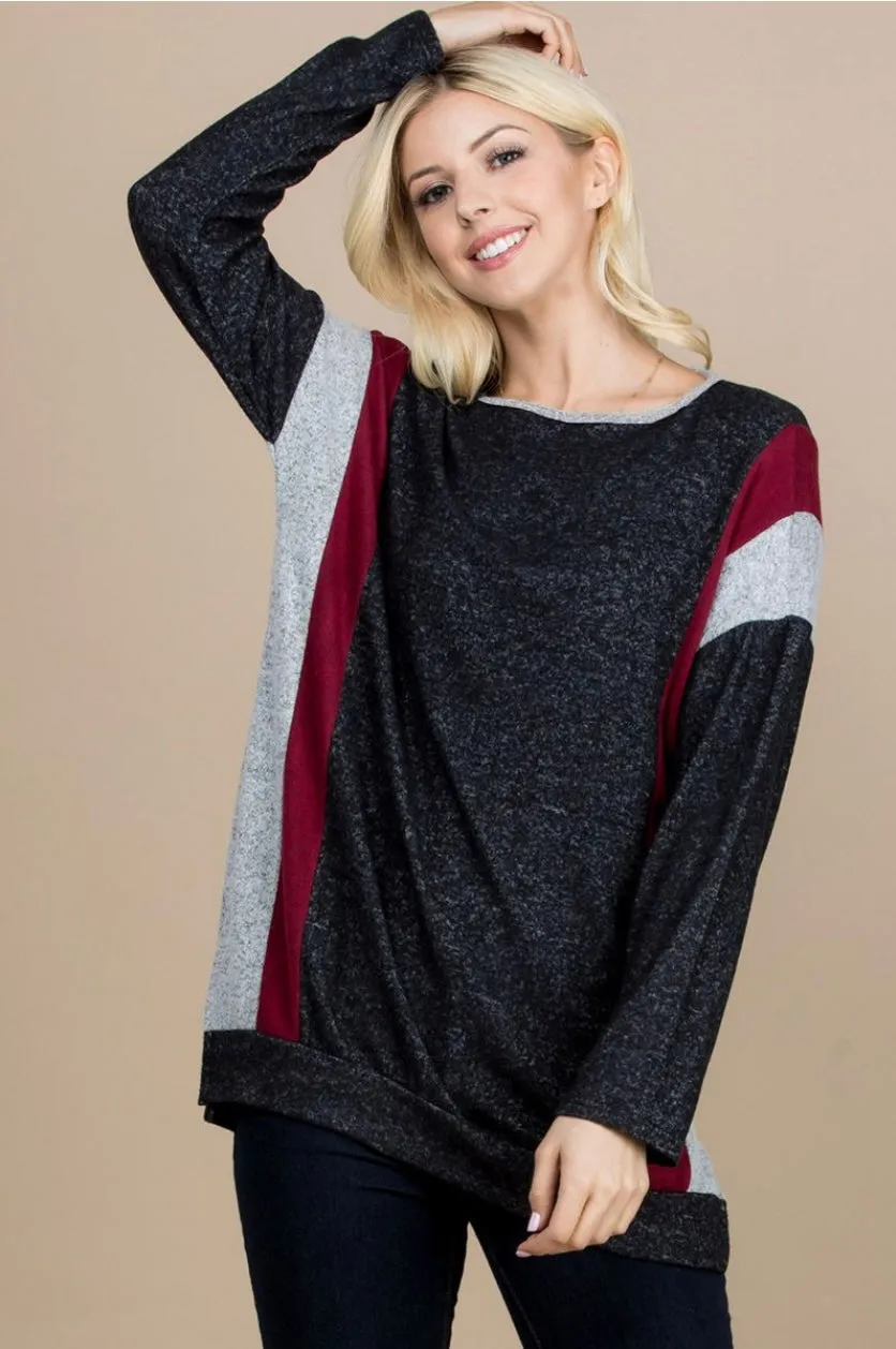 Ultra Soft Color Block Pullover - 2 colors