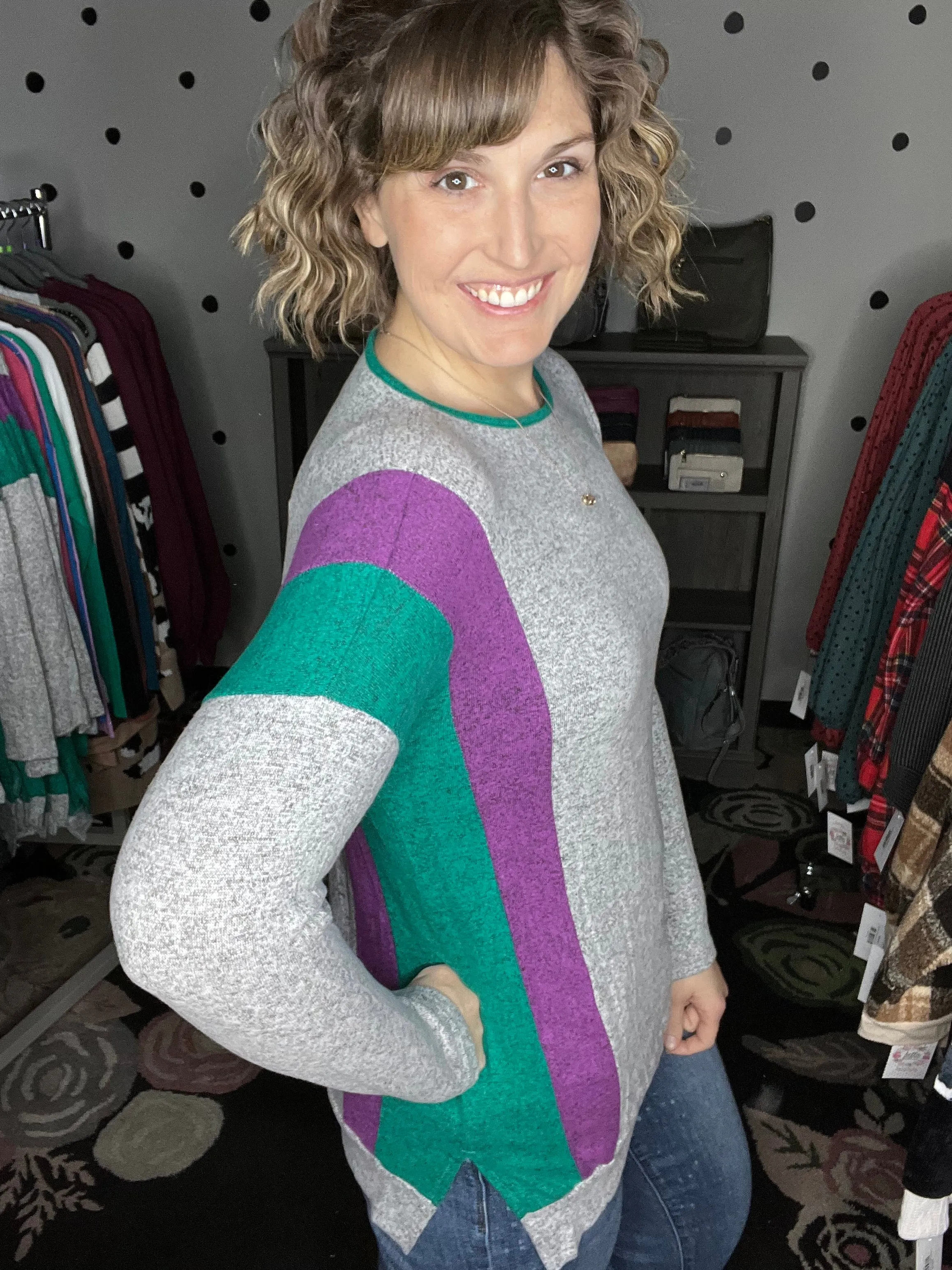 Ultra Soft Color Block Pullover - 2 colors