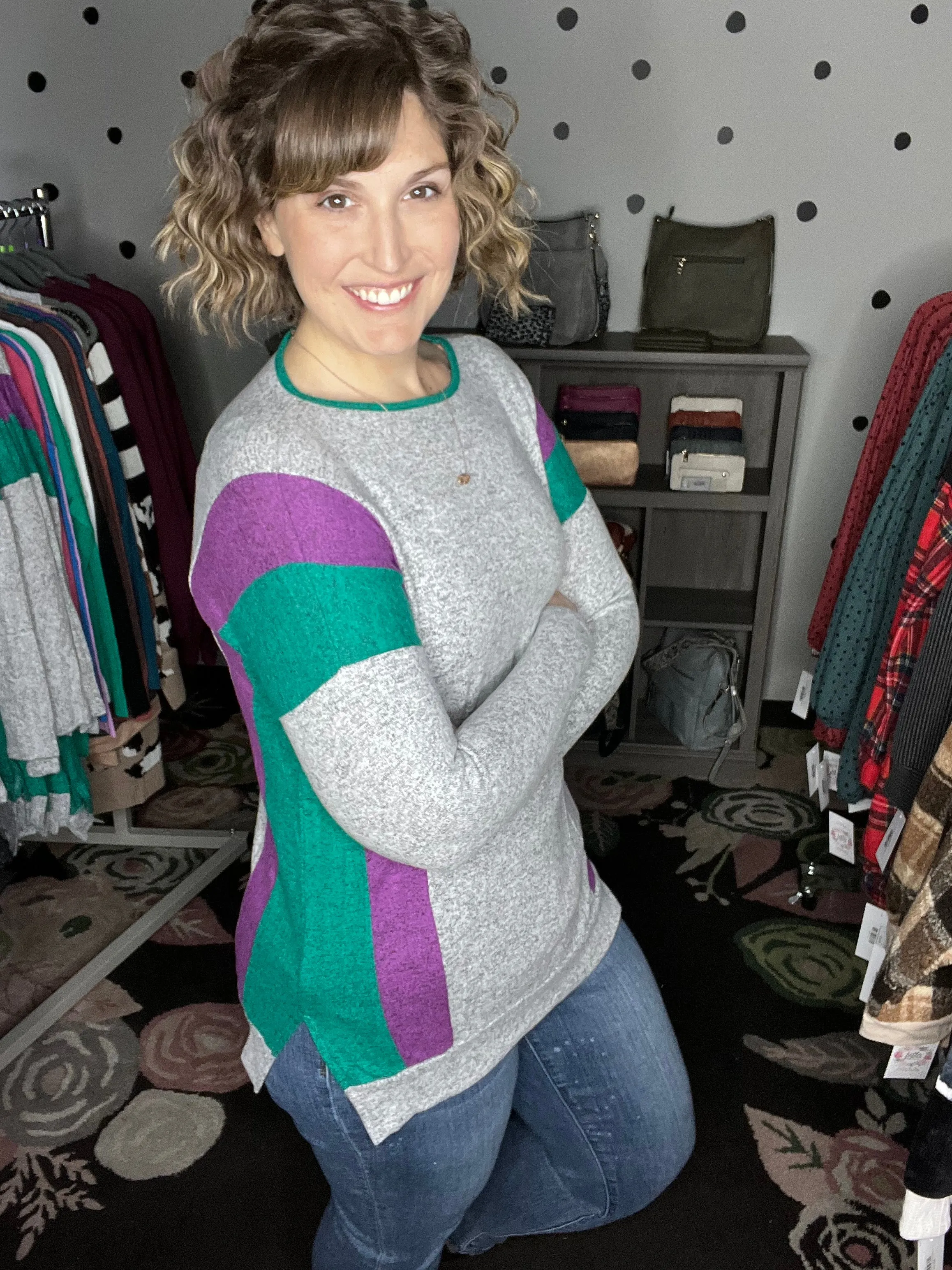 Ultra Soft Color Block Pullover - 2 colors