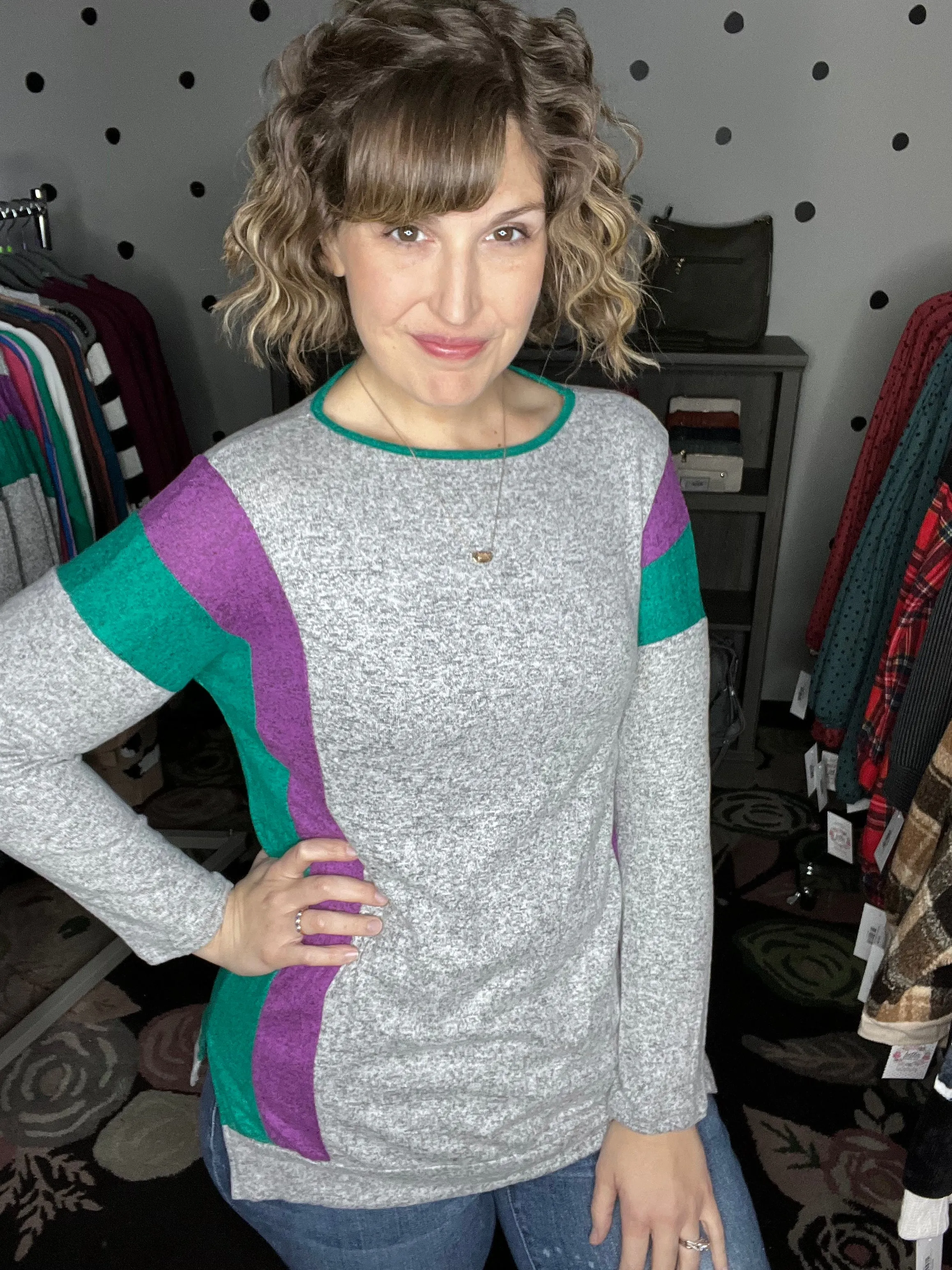 Ultra Soft Color Block Pullover - 2 colors