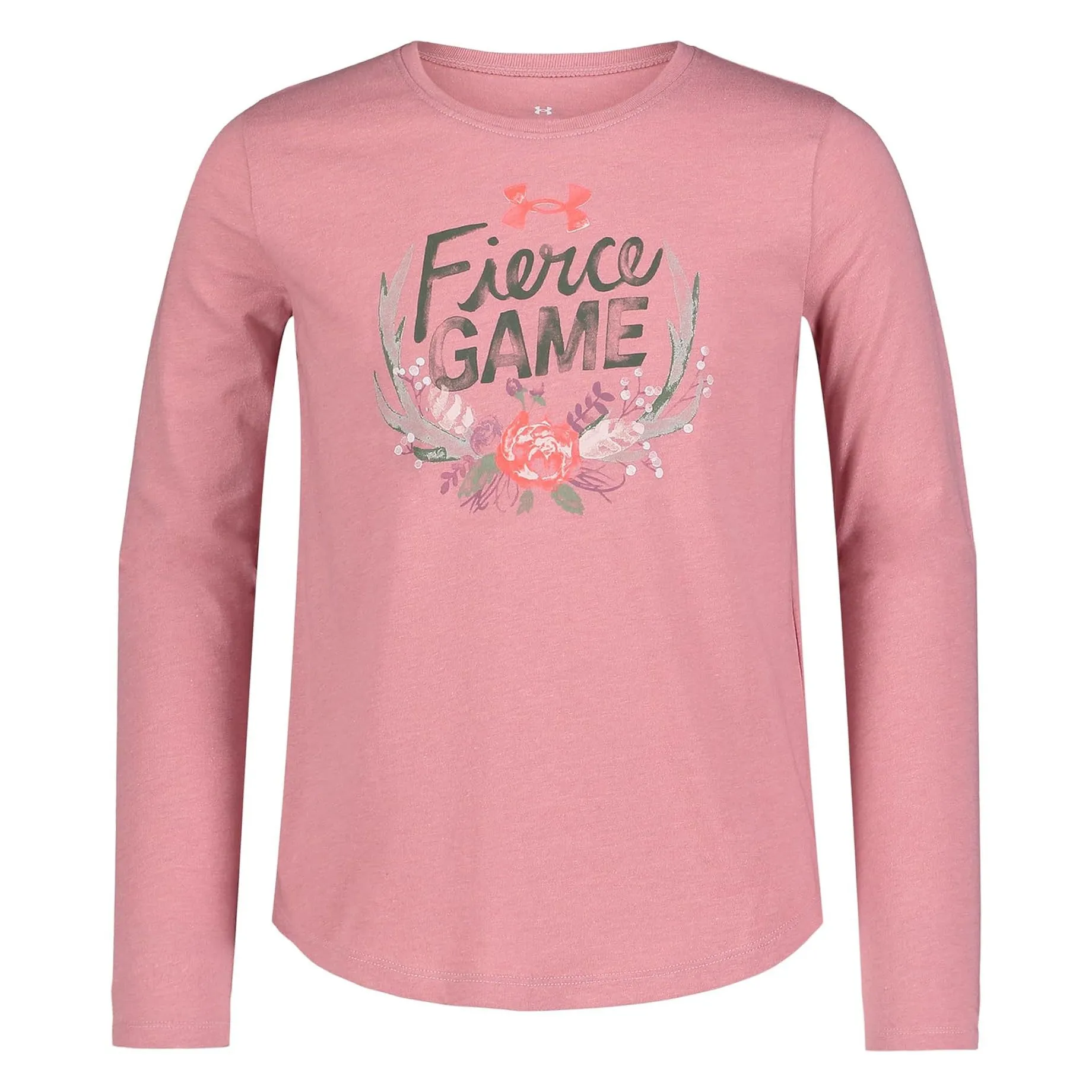 Under Armour Youth Girl's UA Fierce Game Long Sleeve Tee - Pink Fizz