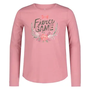 Under Armour Youth Girl's UA Fierce Game Long Sleeve Tee - Pink Fizz