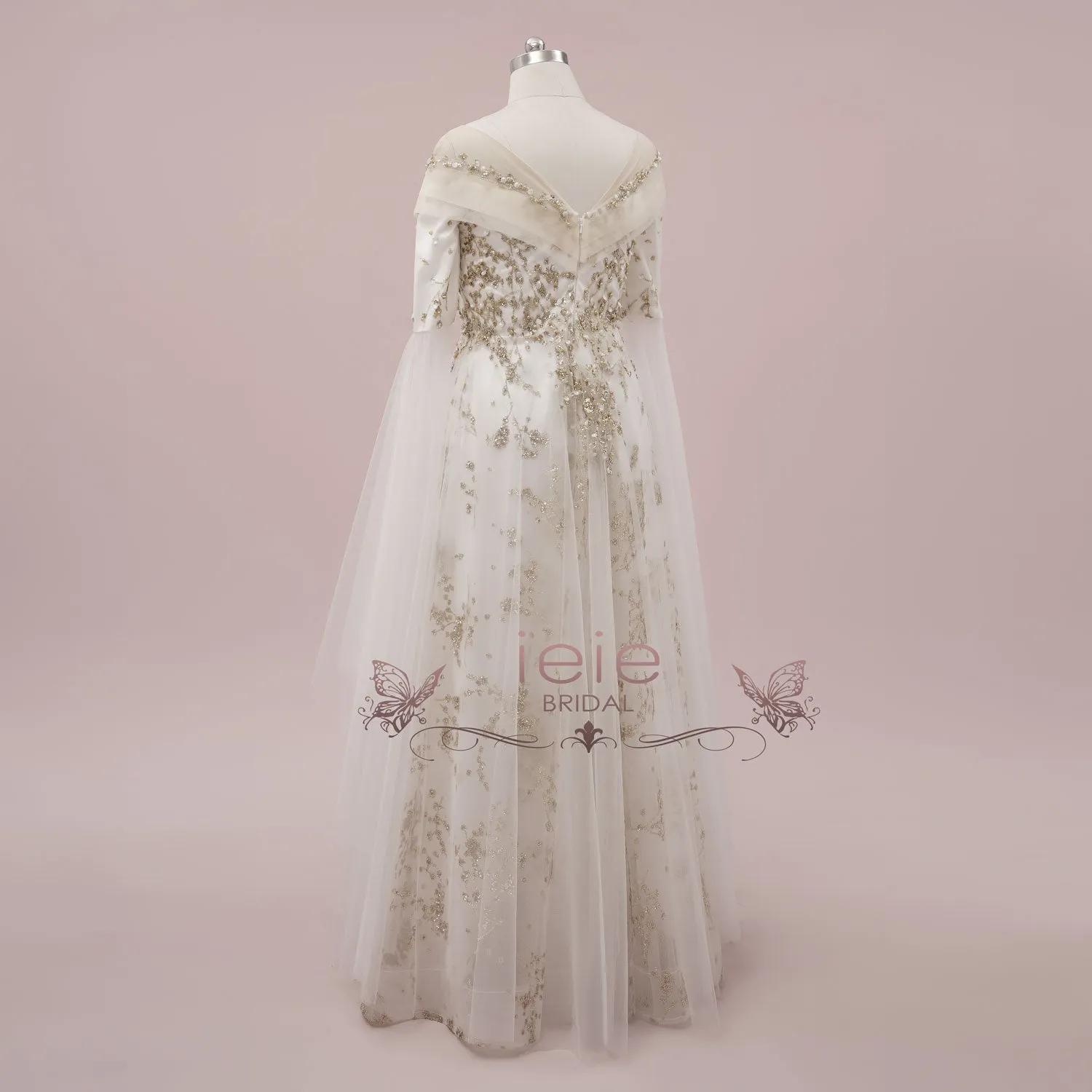 Unique Gold Celestial Medieval Wedding Dress ANNORA