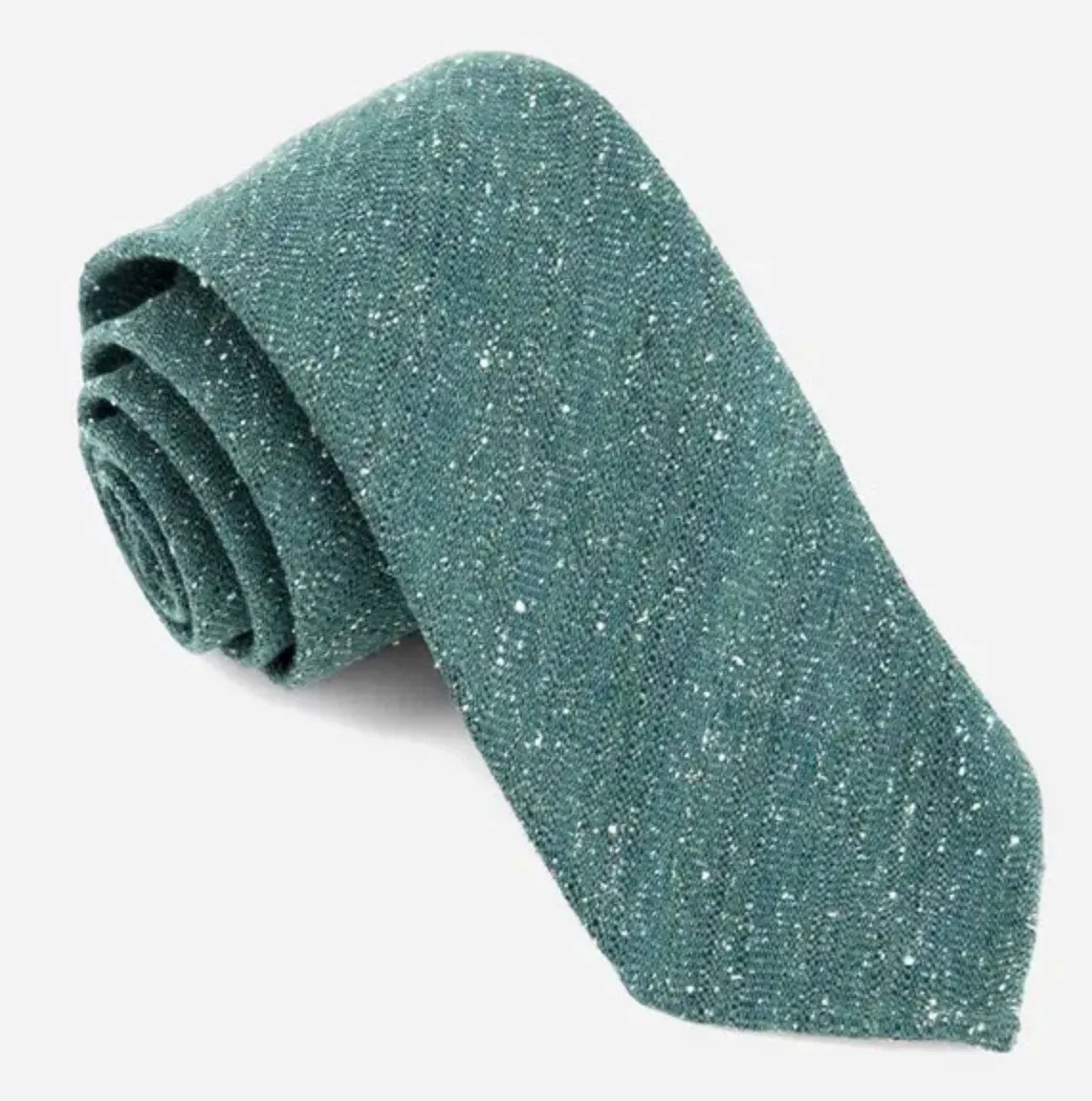 Unlined Textured Solid Hunter Green Tie