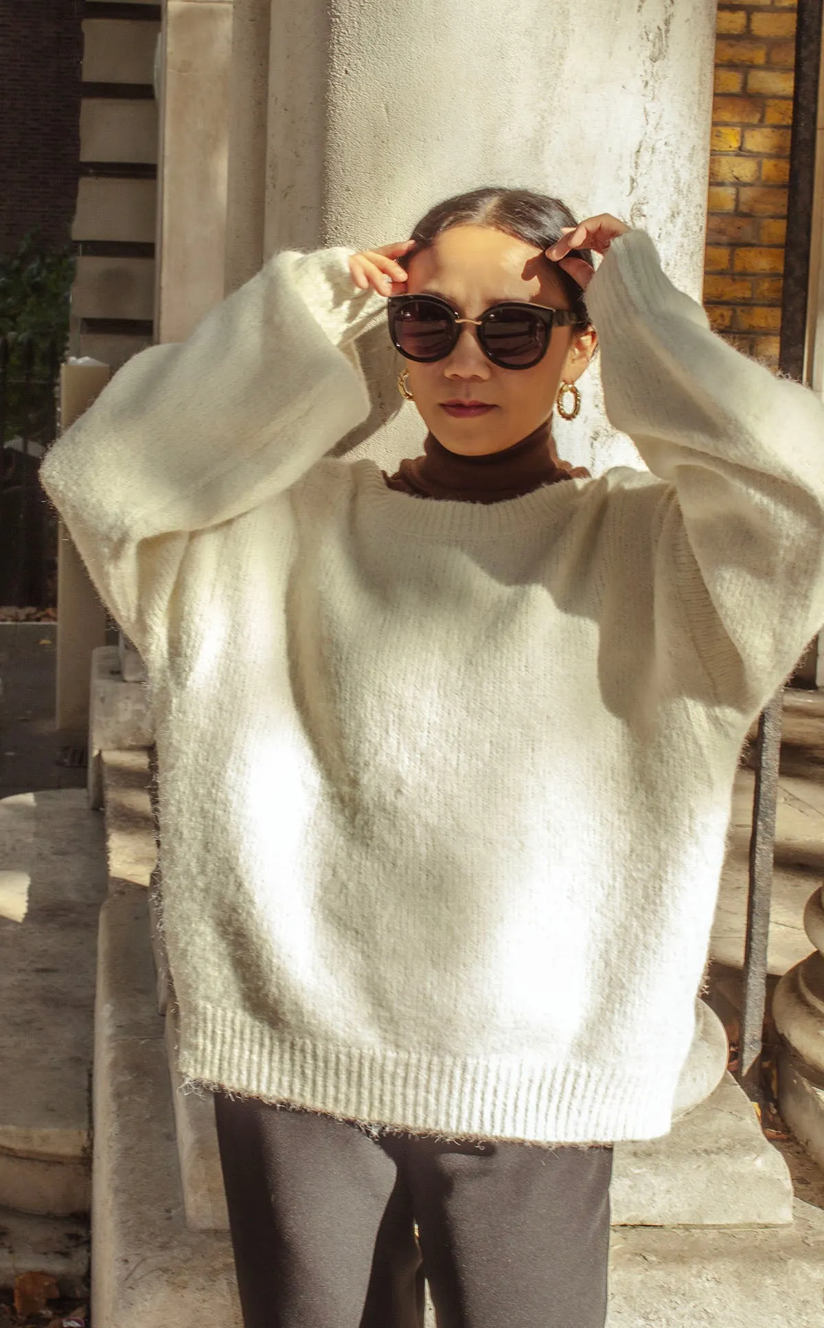 V Cut Ribbon Tie Jumper