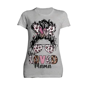 Valentine Retro One Love Mama Animal Print Women's T-shirt
