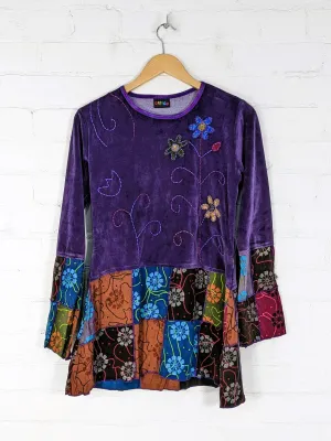 Velvet Long Sleeve Top