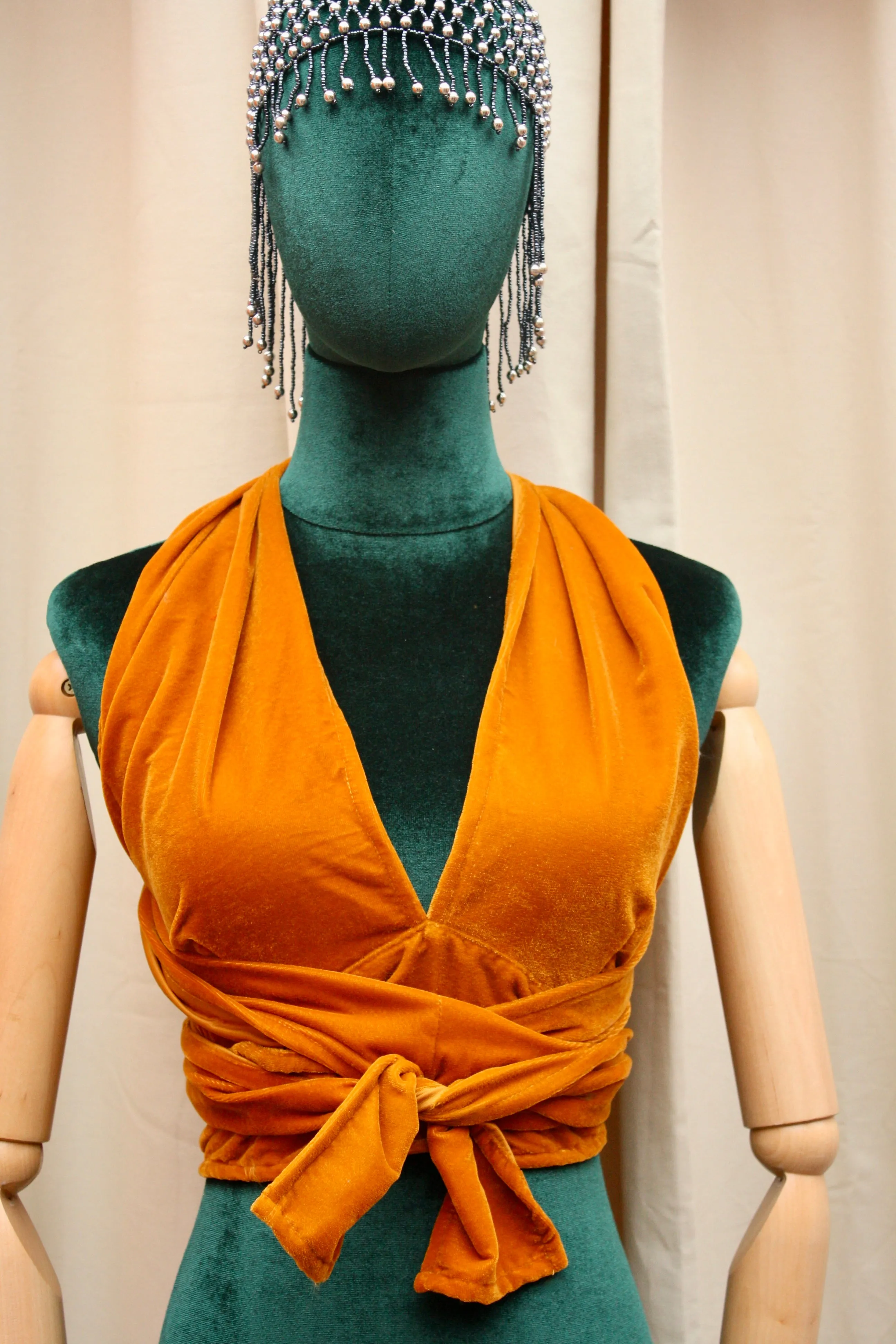 Velvet Multi-Way Halter Top