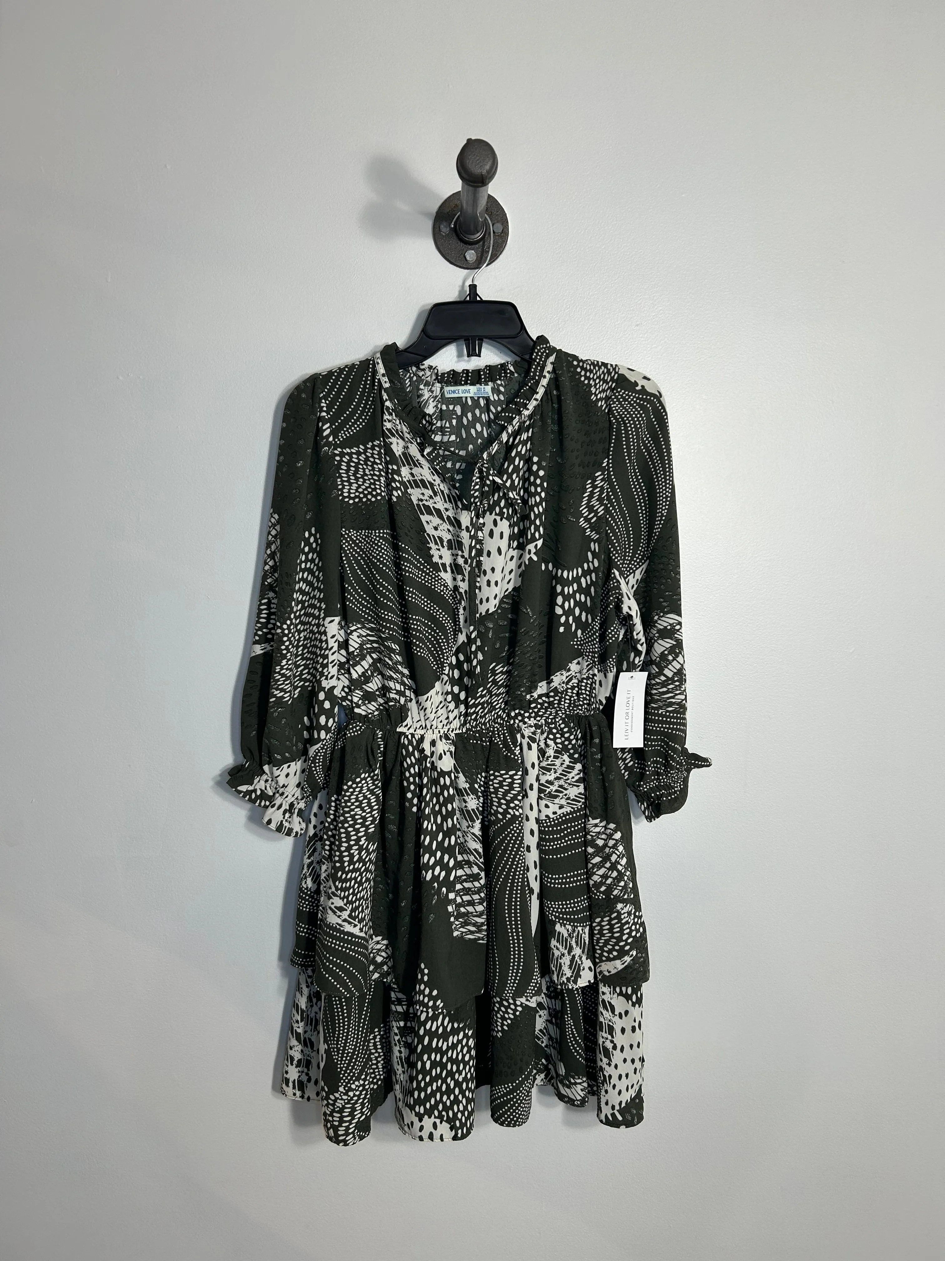 Venice L. PatternedRuffleDress