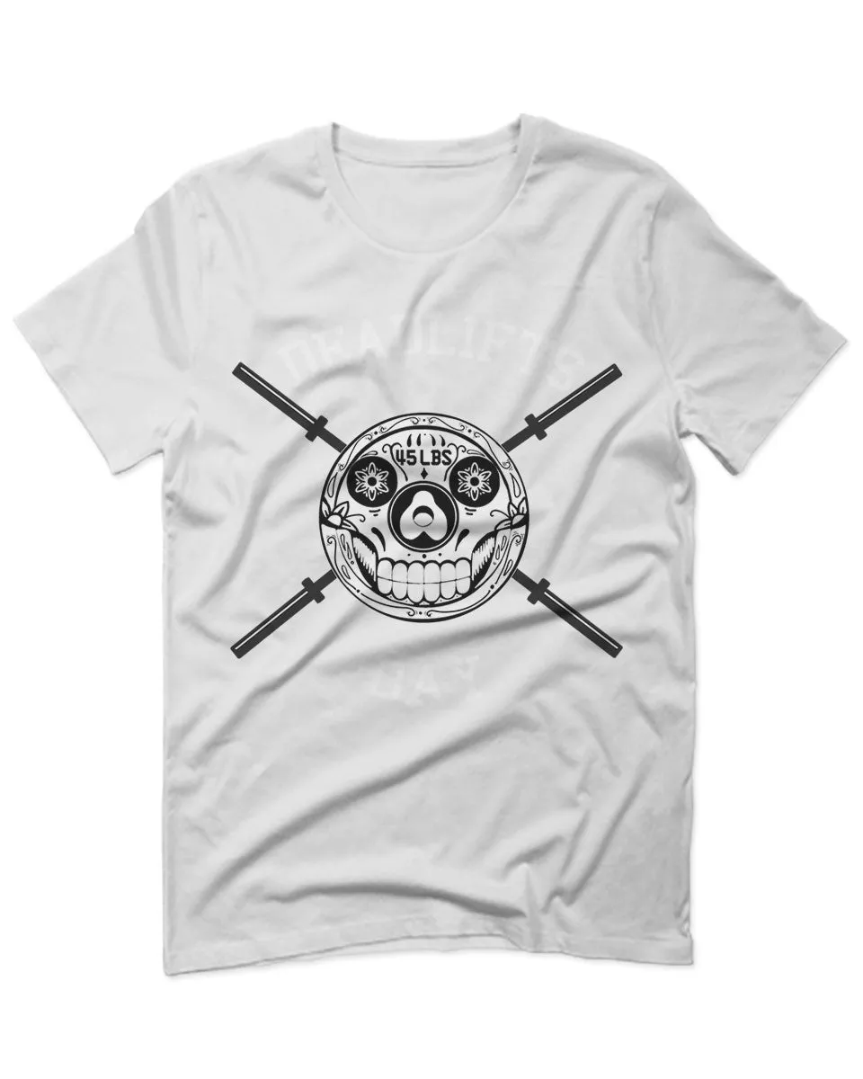 VICES AND VIRTUESS Front Graphic Skull Deadlifts Day Fitness Gym Tough Workout For men T Shirt