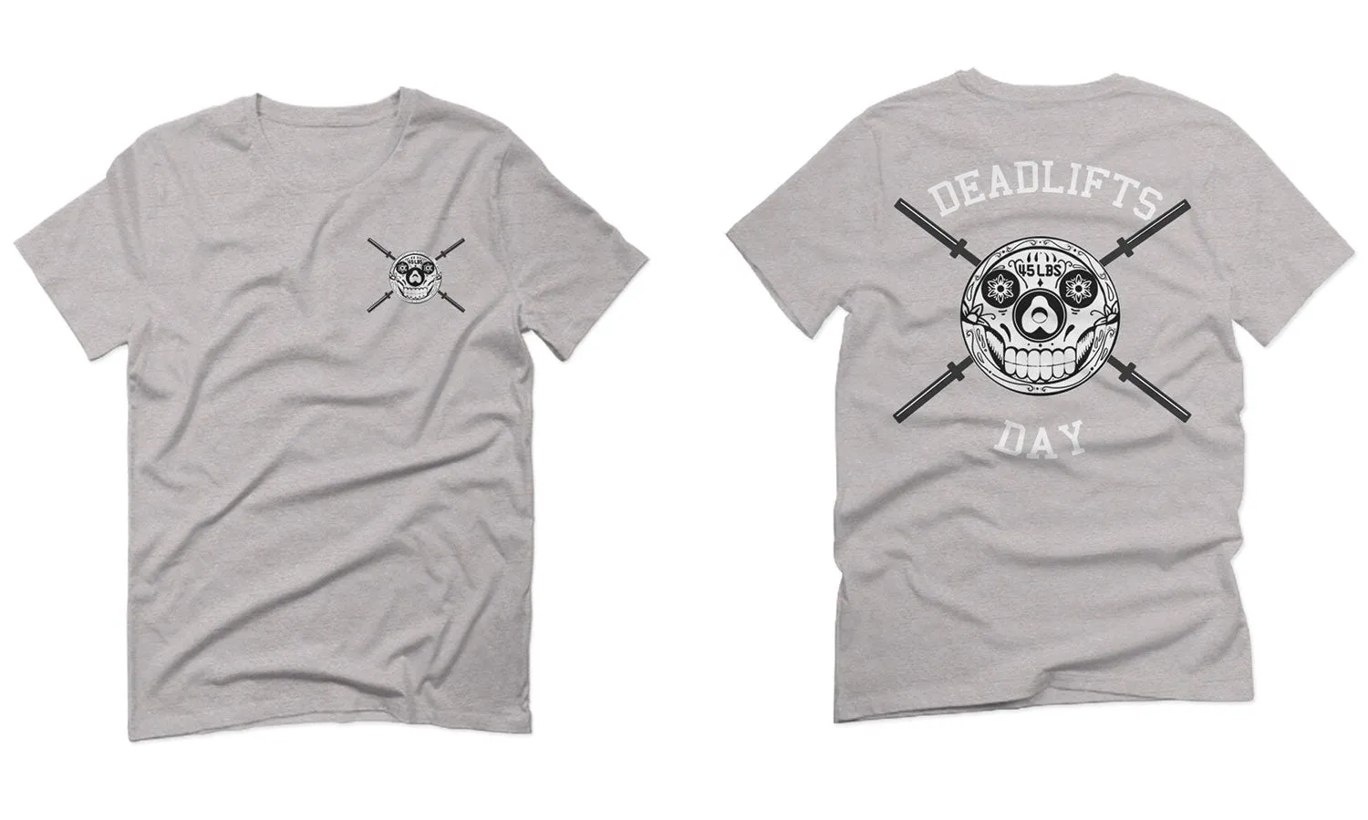 VICES AND VIRTUESS Funny Graphic Skull Deadlifts Day Fitness Gym Tough Workout For men T Shirt