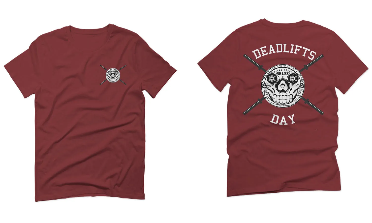 VICES AND VIRTUESS Funny Graphic Skull Deadlifts Day Fitness Gym Tough Workout For men T Shirt