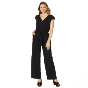 Vince Camuto Women's Tie Front Crepe Jumpsuit With Pockets