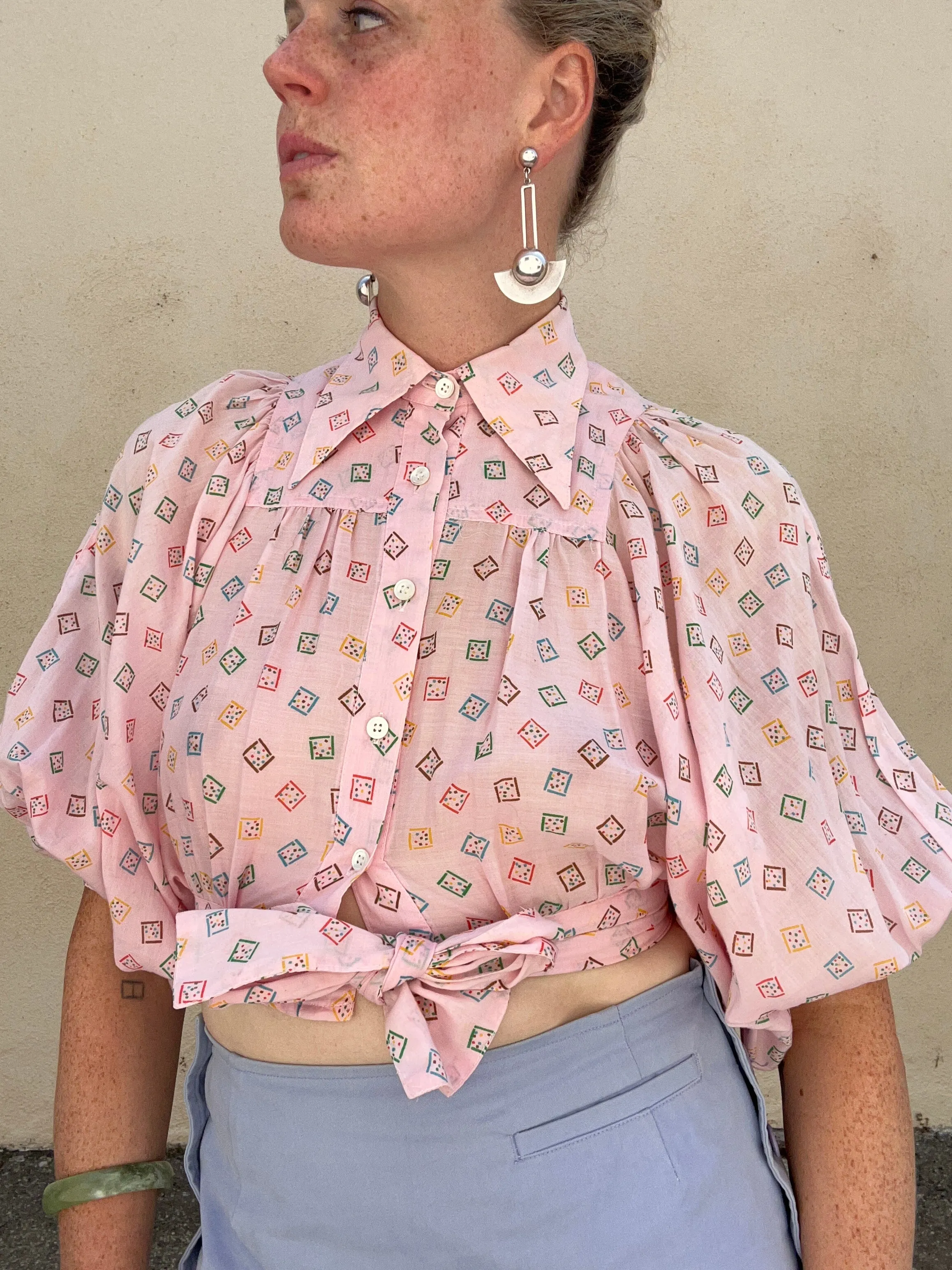 Vintage Gaingo for Kenzo Pink Blouse