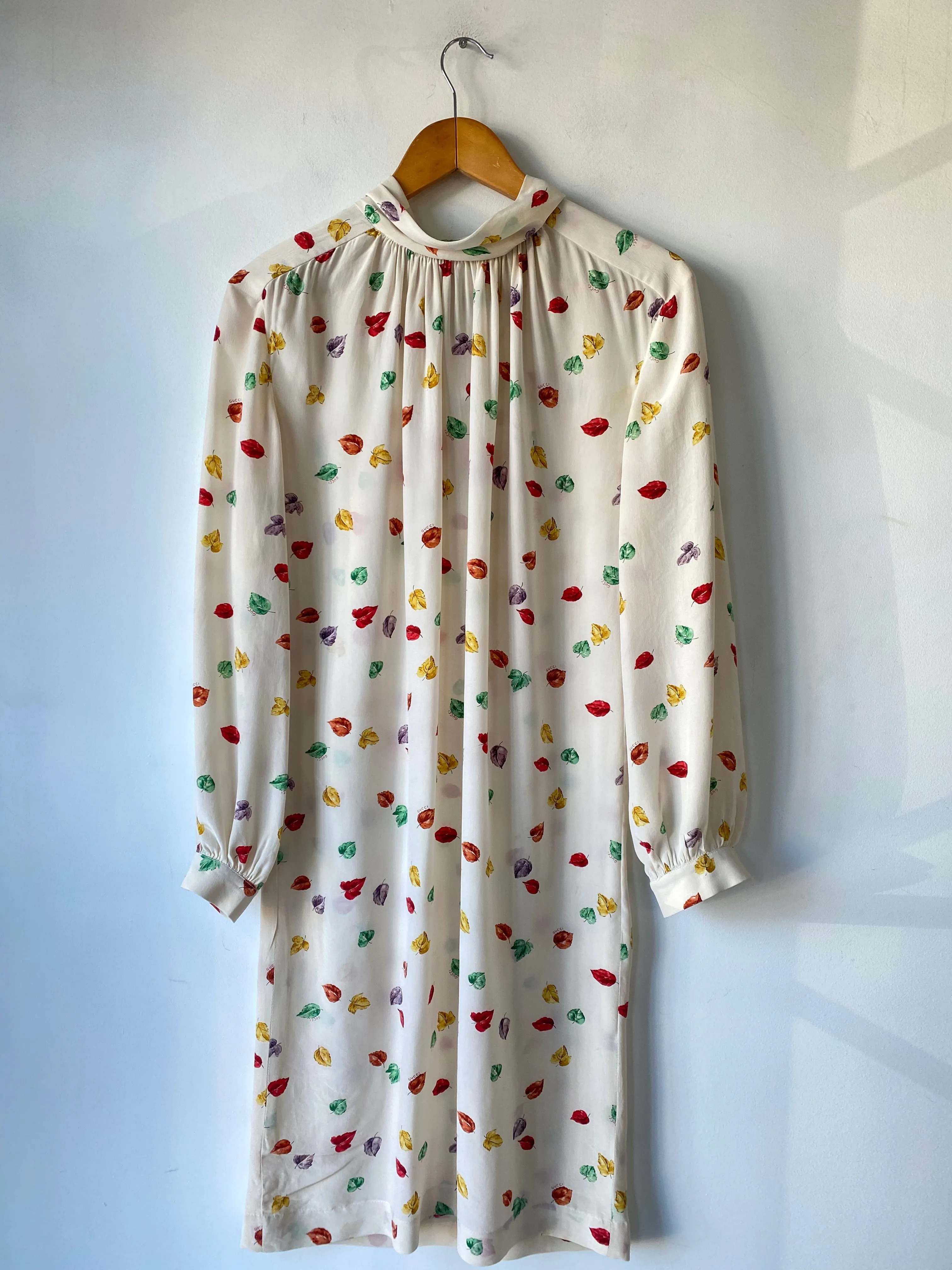 Vintage Gucci Falling Leaves Dress