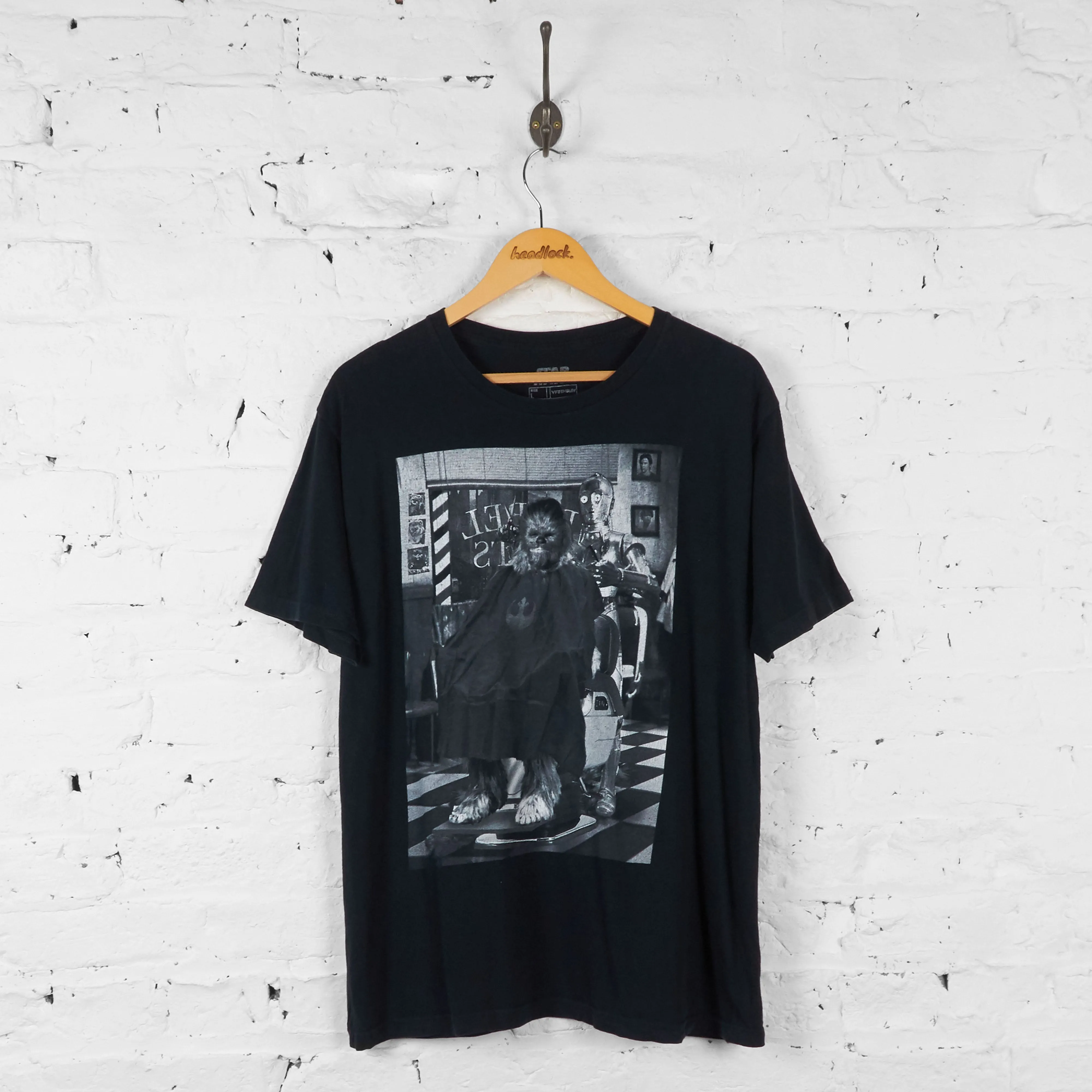 Vintage Star Wars Graphic T-shirt - Black - L