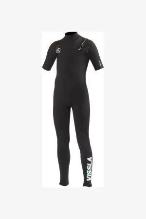 VISSLA 7 SEAS BOYS 2-2 SHORT SLEEVE FULL WETSUIT - BLACK