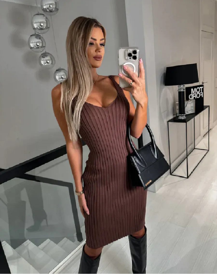 Viviana® | Sleeveless Dress With Free Sweater