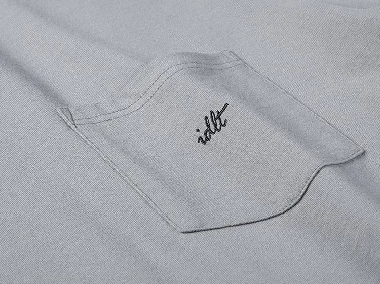 Washed Pocket Logo Embroidery T-shirt