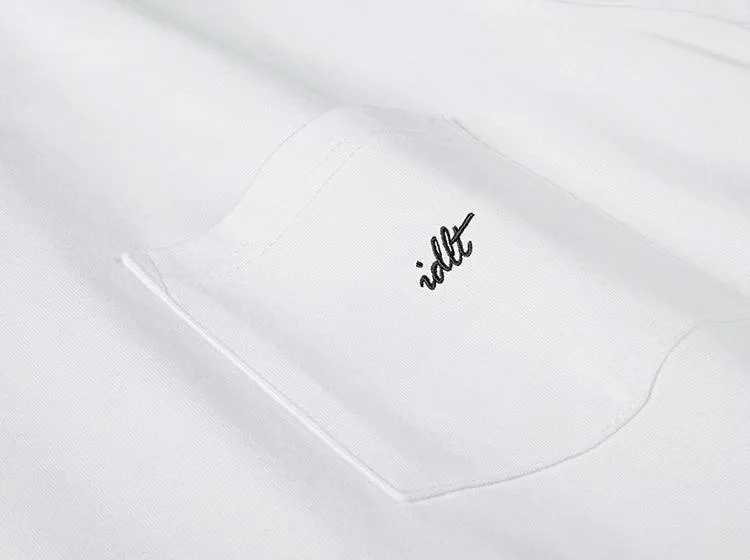 Washed Pocket Logo Embroidery T-shirt