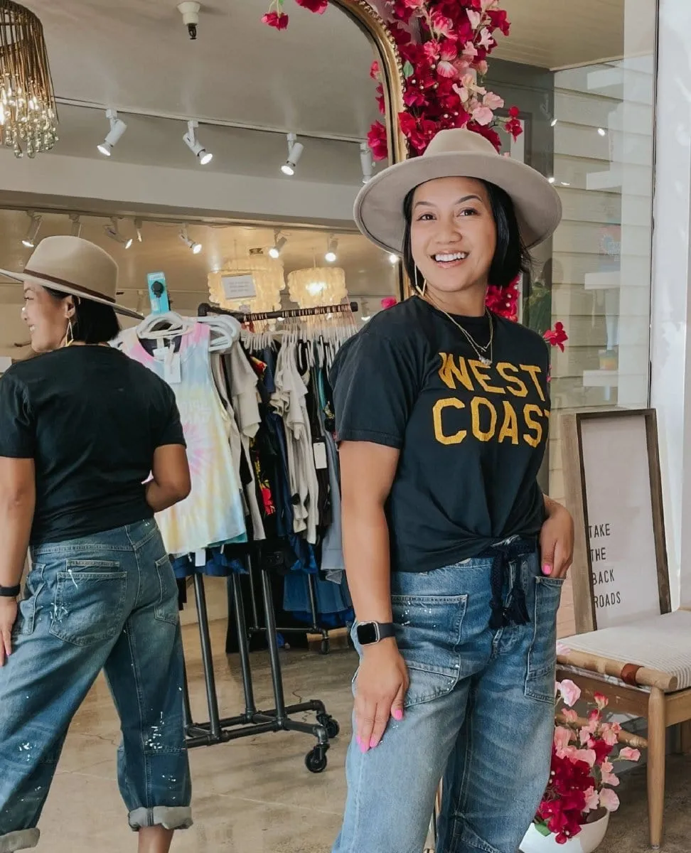 West Coast Vintage Black Tshirt